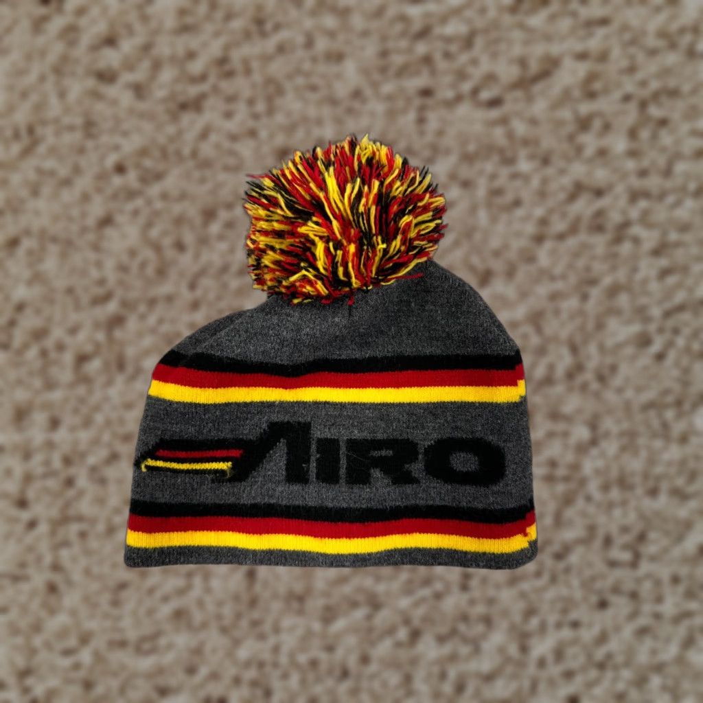 Iro Airo Beanie Toque Adult One Size Gray Knit Acrylic Hat Men Brand Logo Ski Beanie 90s (if applicable) Size ONE SIZE - 1 Thumbnail