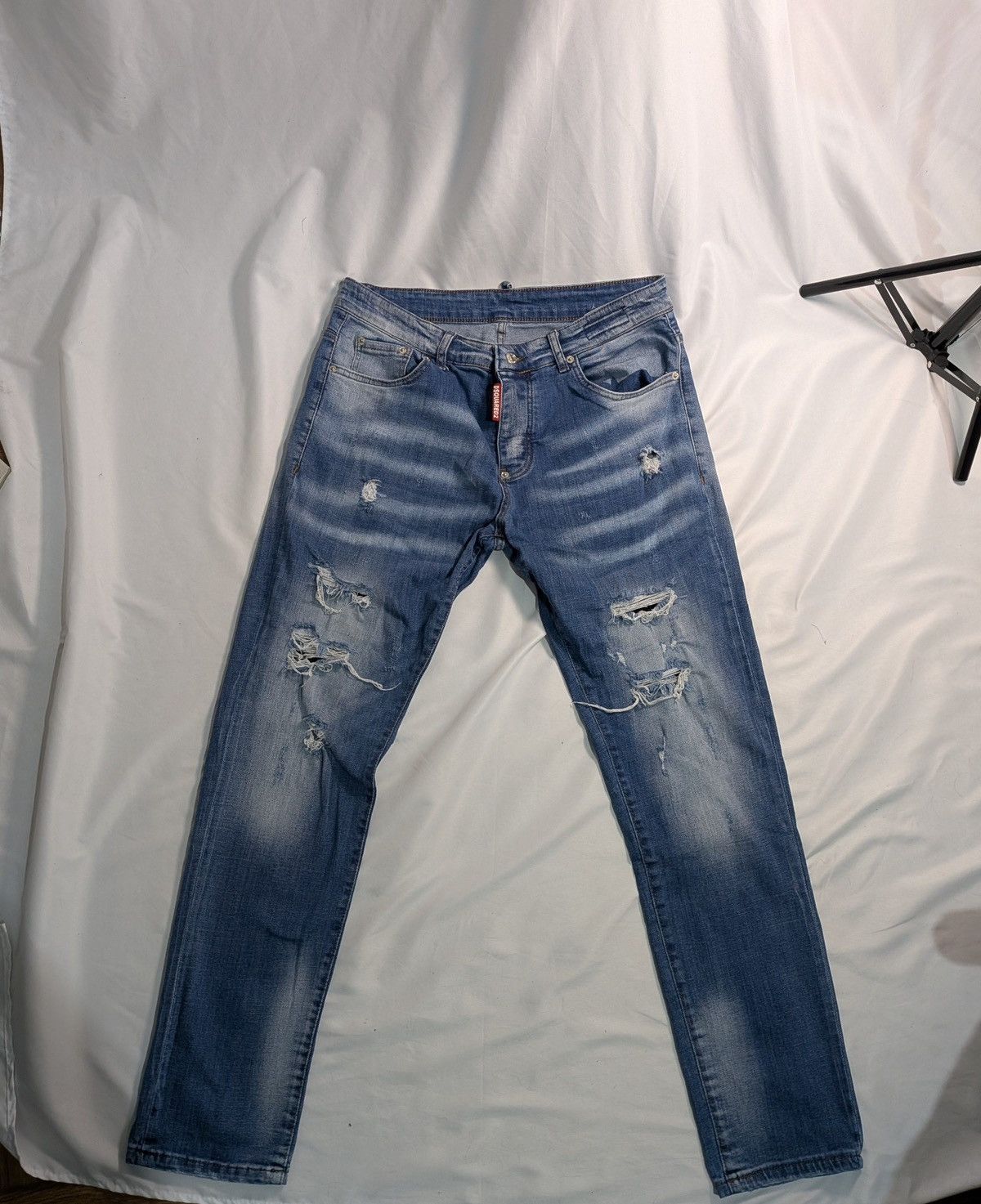 Dsquared2 Dsquared2 Slim Distressed Jeans Fits W32 L32 Denim Size US 32 / EU 48 - 1 Thumbnail