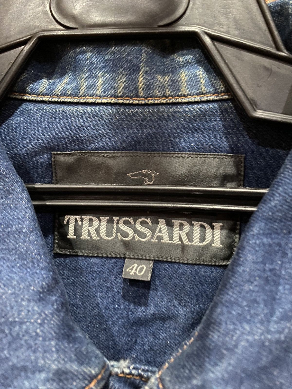 Trussardi VINTAGE TRUSSARDI DENIM CROP JACKET Size S / US 4 / IT 40 - 4 Thumbnail