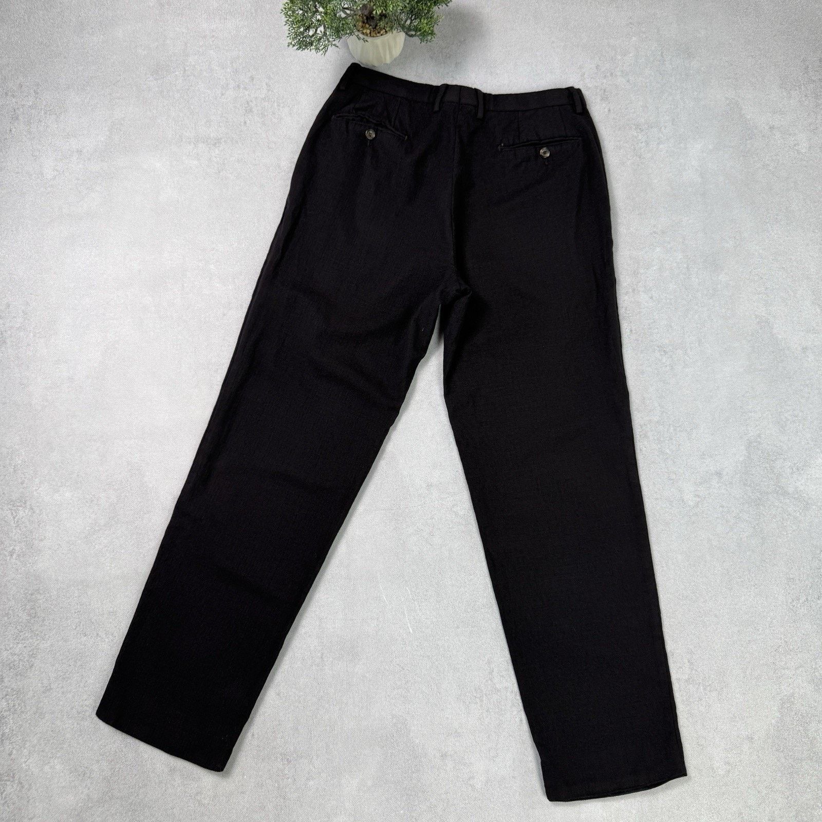 Gucci Vintage Men Gucci Wool Trousers Black Pants Size US 31 - 17 Thumbnail