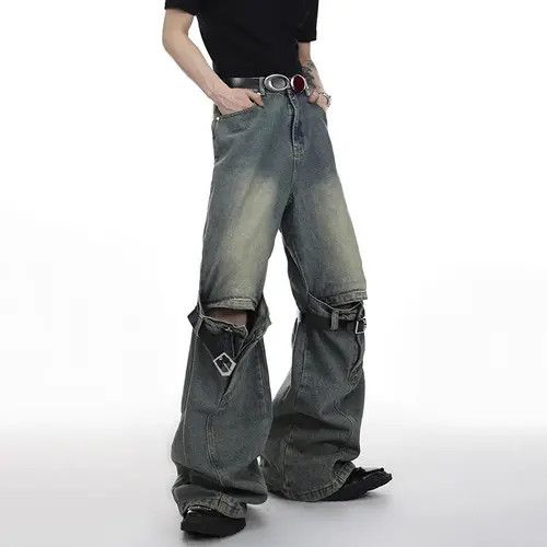 Japanese Brand × Vintage Micro Flared Straight Jeans Size US 32 / EU 48 - 1 Thumbnail