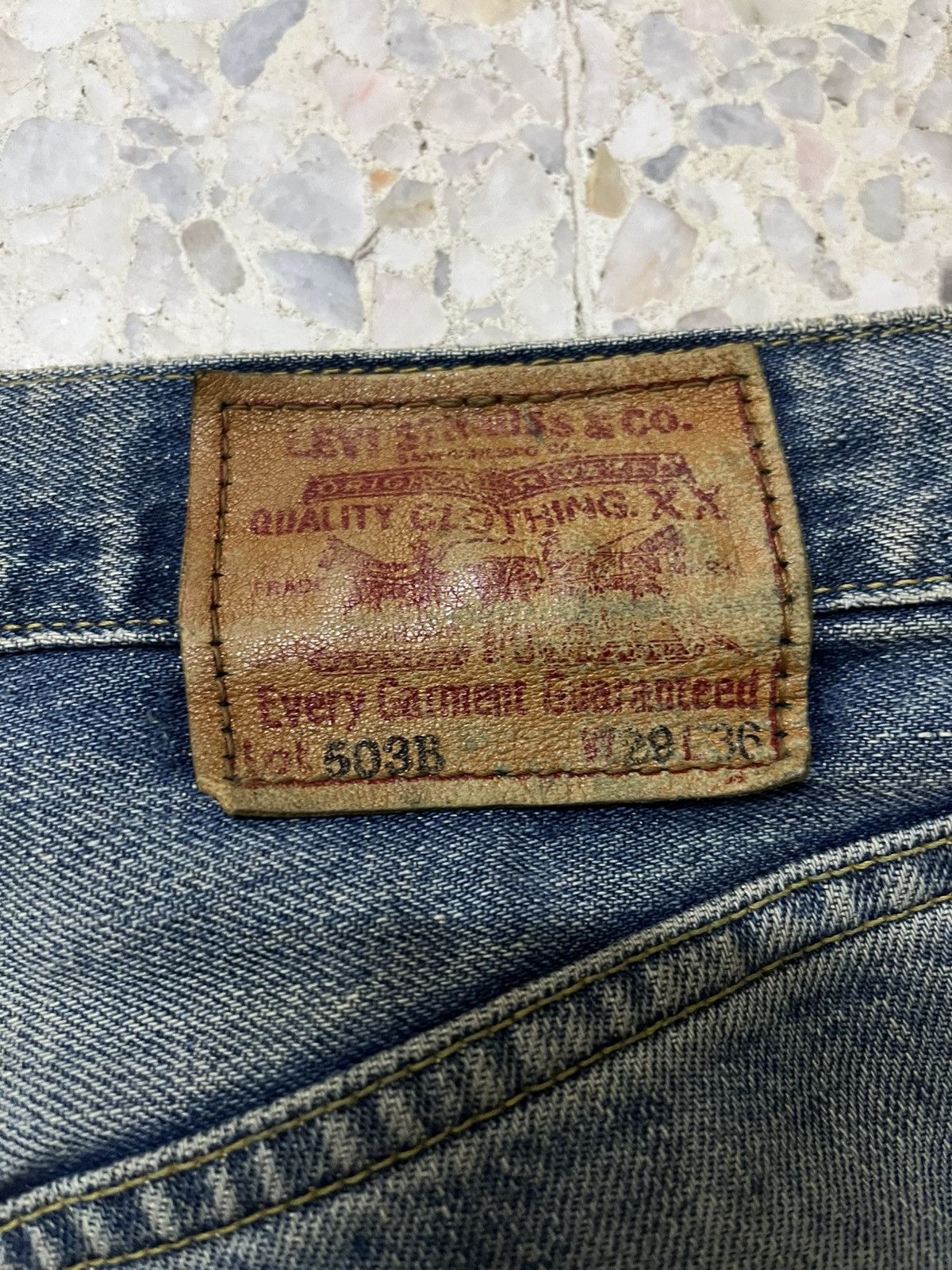 Levi's Vintage Clothing Levi’s 503B Selvedge Denim – Vintage Distressed Fade Size US 29 - 12 Thumbnail