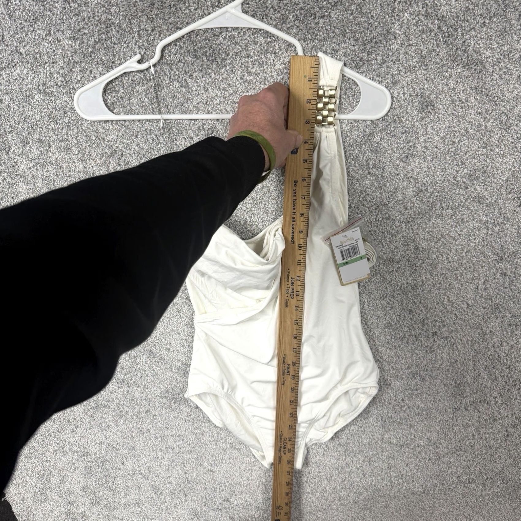 Michael Kors Michael Kors One Piece Swimsuit Size 8 White One Shoulder Designer Convertible Lined Stretch Women Mens Girls Size ONE SIZE - 4 Thumbnail