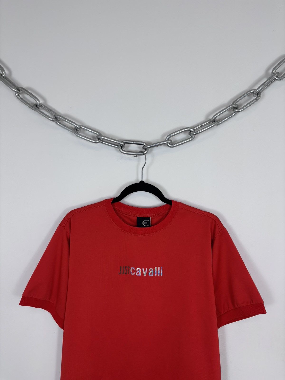 Just Cavalli Just Cavalli Men’s Red Big Logo T-Shirt Tee Size US L / EU 52-54 / 3 - 2 Thumbnail