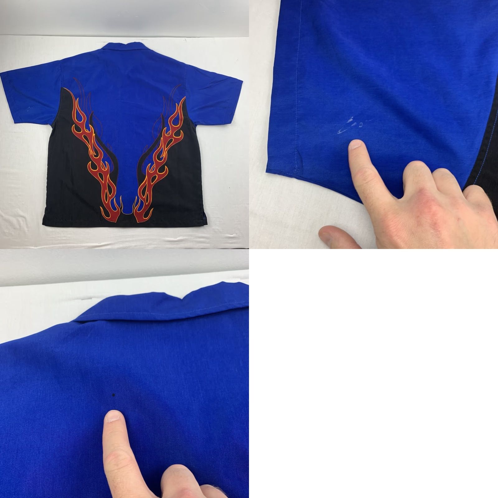 Vintage VINTAGE No Boundaries Button Up Shirt Adult XL Blue Flames Grunge Y2K USA Baggy USA Mens Button-Up Shirt XL Blue Flames Grunge 90s Size US XL / EU 56 / 4 - 8 Thumbnail