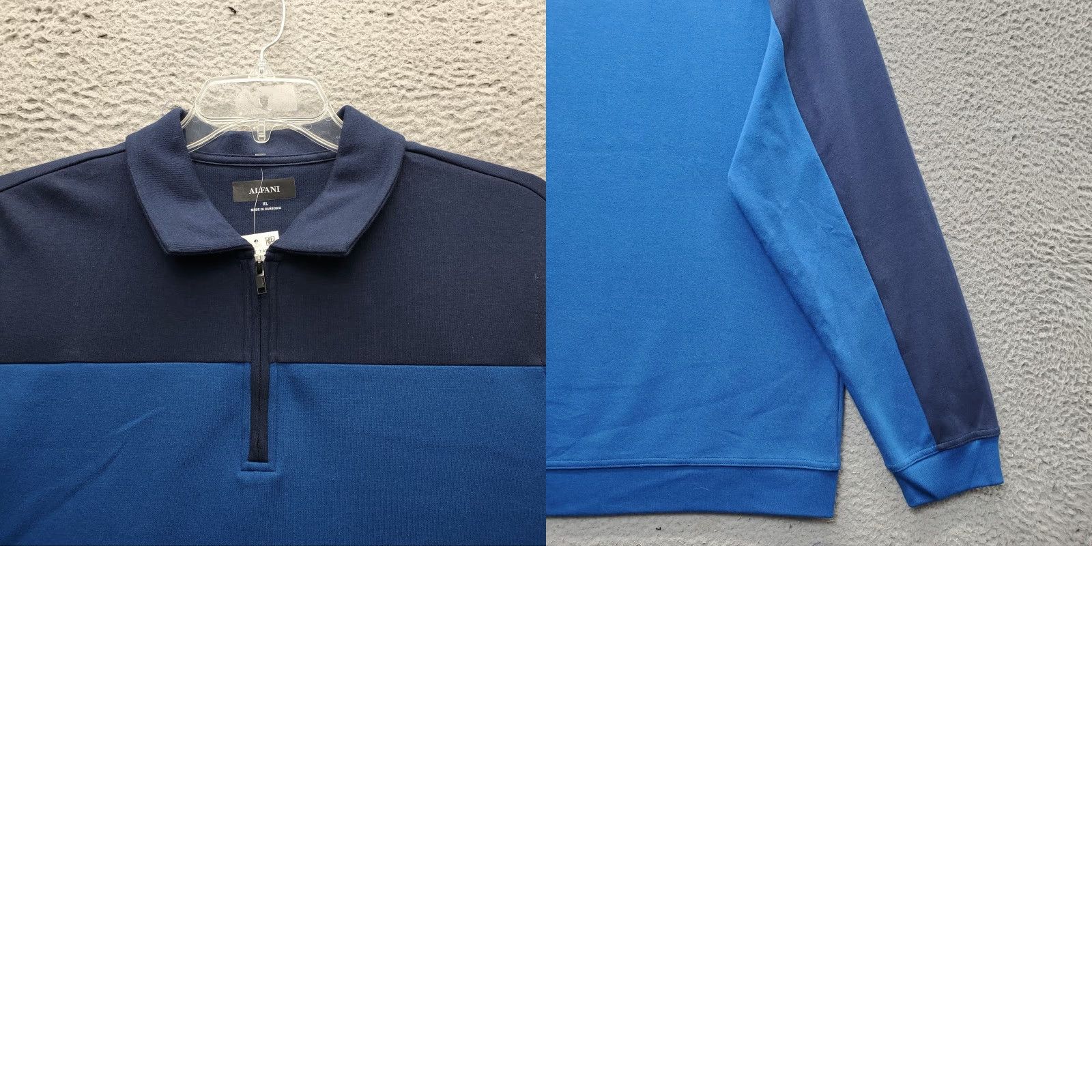 Alfani Alfani Mens XL Multicolor Colorblock Knit 1/4-Zip Sweatshirt Shirt Pullover Regular-Fit NWT Men Size US XL / EU 56 / 4 - 8 Thumbnail