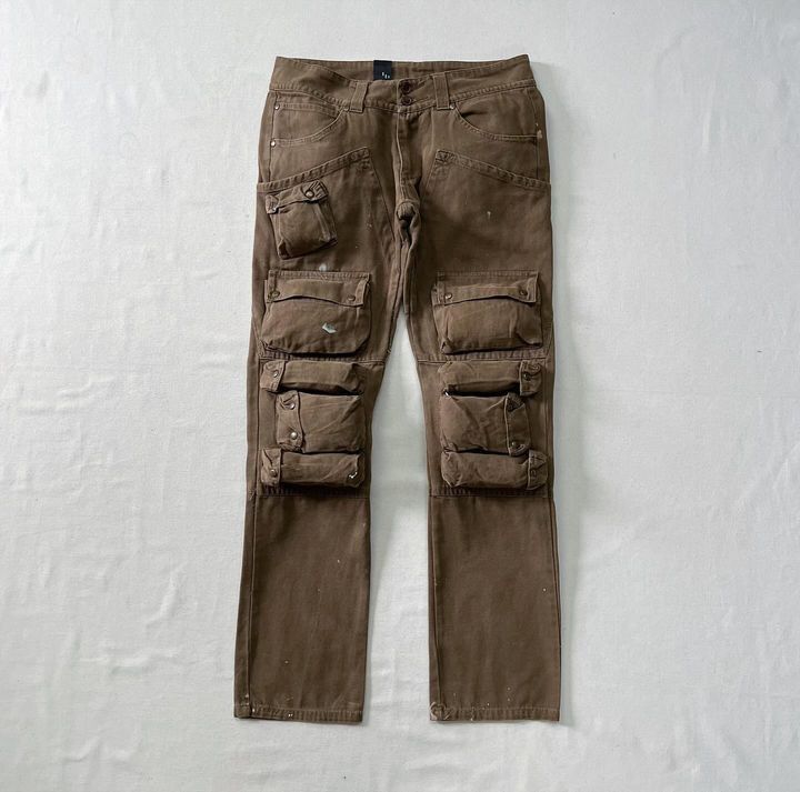 Japanese Brand B.Second Canvas Military Multi Pocket Pant. Size US 33 - 1 Thumbnail