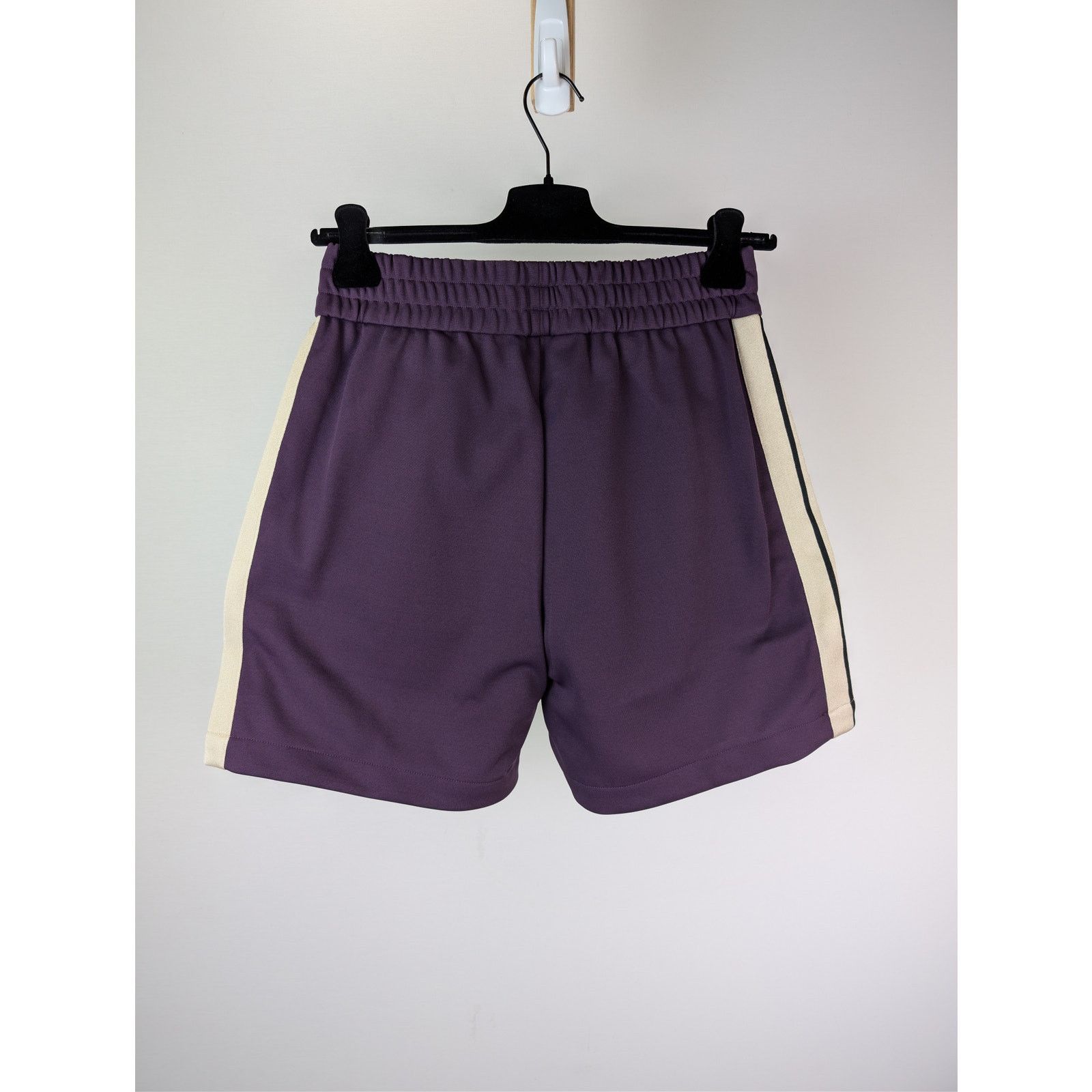 Palm Angels o1rshd1 Classic Logo Track Shorts in Dark Purple / Off-White Size US 34 / EU 50 - 9 Thumbnail