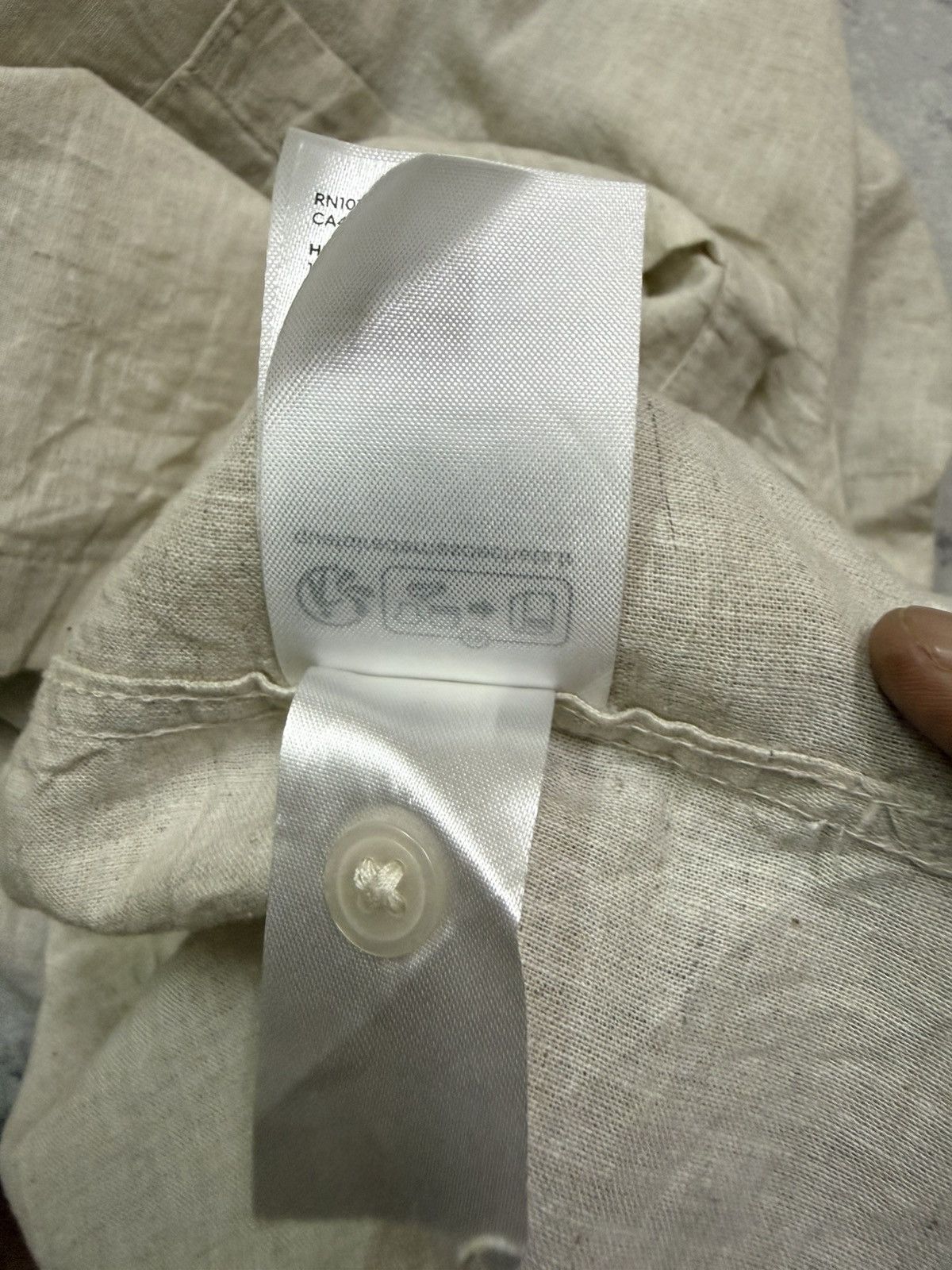 H&M H&M Open Colar Button Up Linen Shirt Size US L / EU 52-54 / 3 - 9 Thumbnail