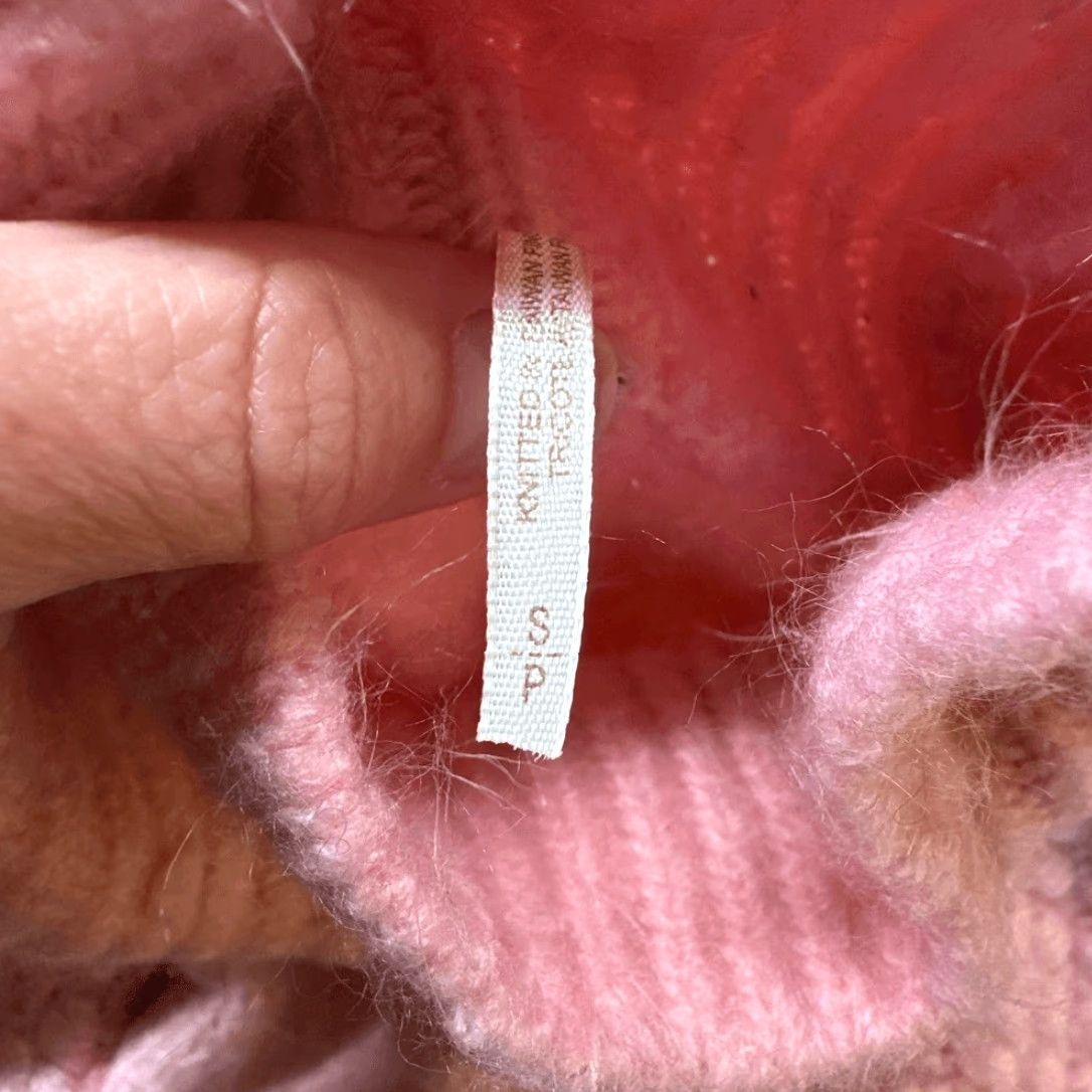 Free People Free People Bradley Sweater Pink Small Knitted Pullover Cropped Boho Chunky Size S / US 4 / IT 40 - 6 Thumbnail