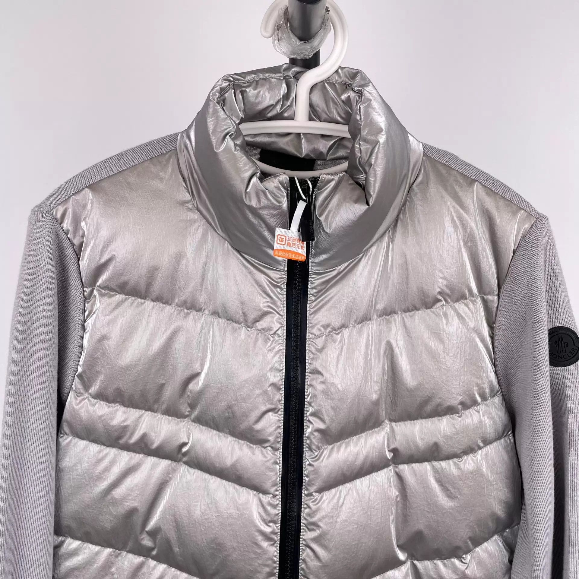 Moncler Moncler Silver Color Blocked Puffer Jacket Size XS / US 0-2 / IT 36-38 - 5 Thumbnail