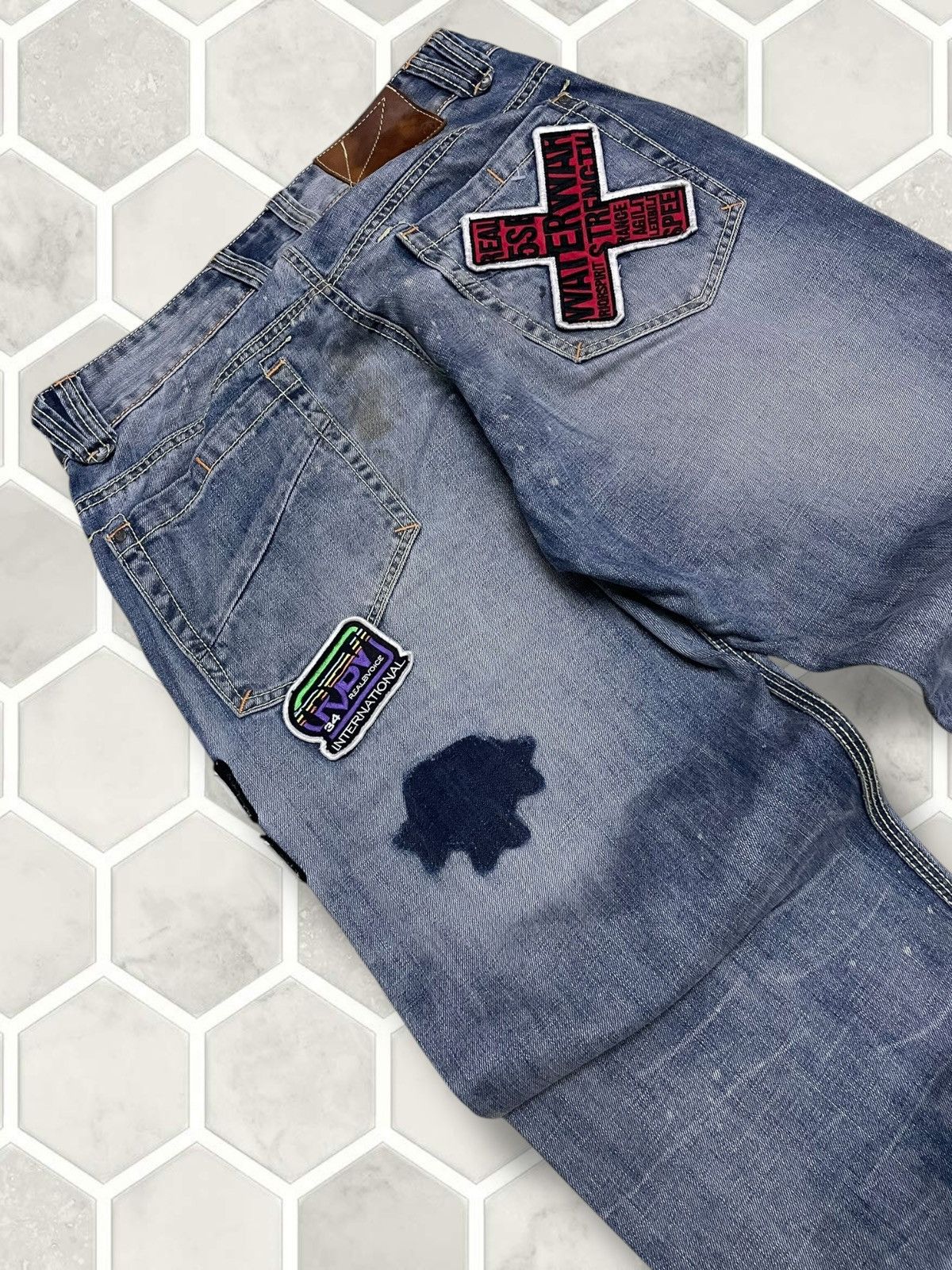 Japanese Brand Vintage Japan Streetwear RealBvoice Patchwork Baggy Denim Size US 32 / EU 48 - 16 Thumbnail