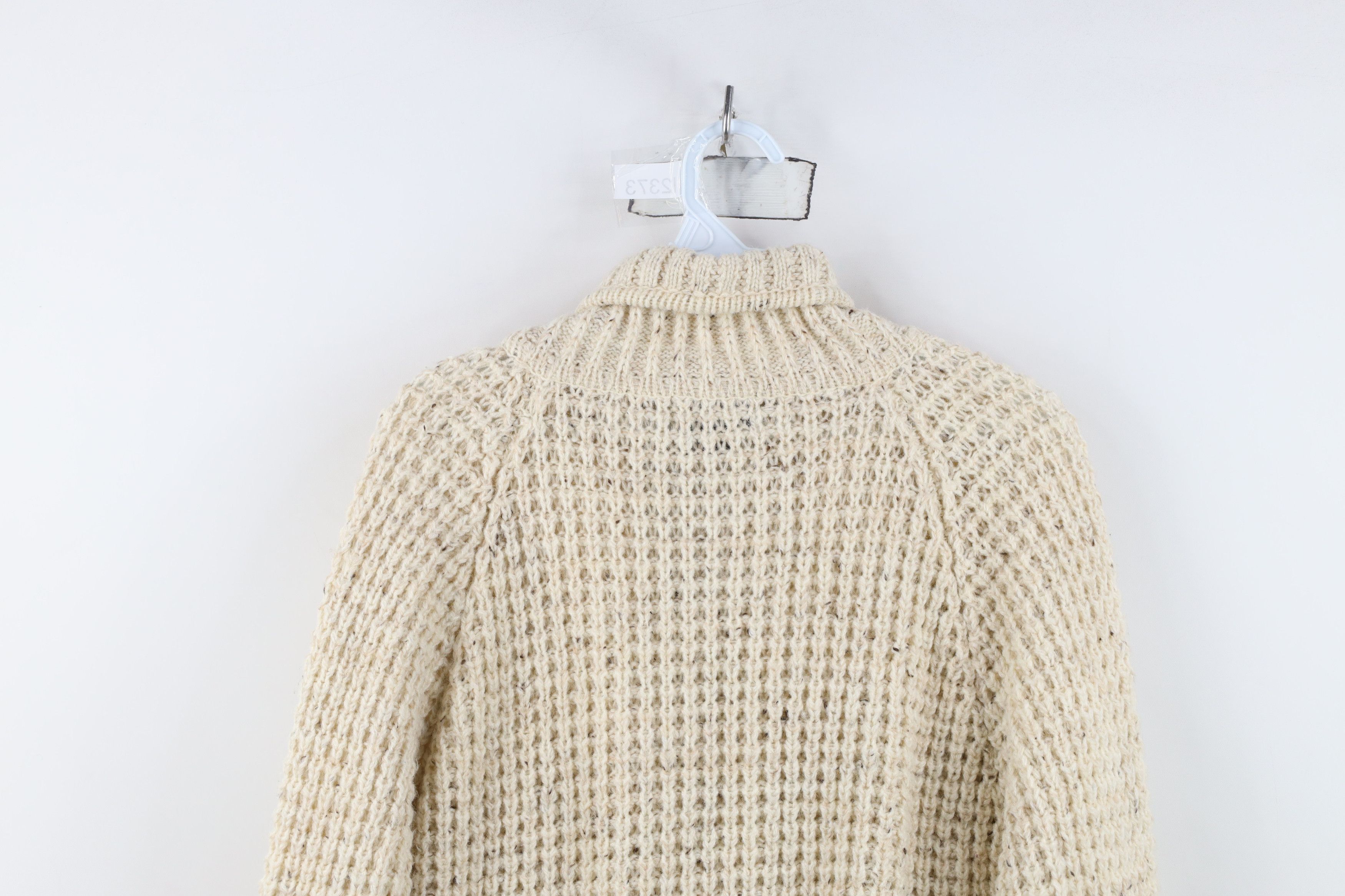 Vintage Vintage 60s Streetwear Cable Knit Fisherman Cardigan Sweater Size US M / EU 48-50 / 2 - 10 Thumbnail
