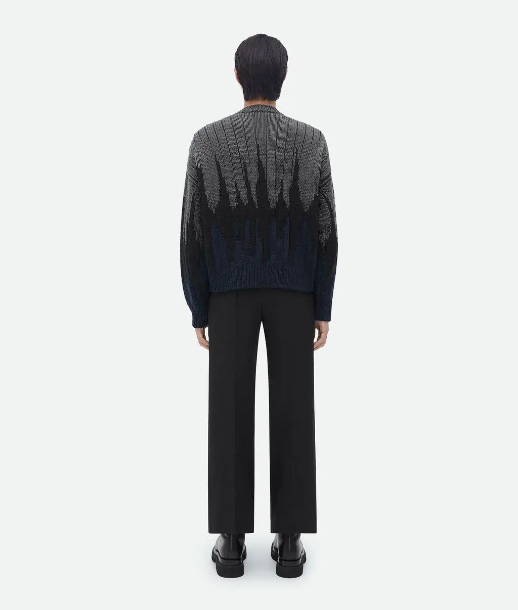 Bottega Veneta o1w1db10525 Wool Graphic Knit Jumper in Multicolor Size US XS / EU 42 / 0 - 2 Thumbnail