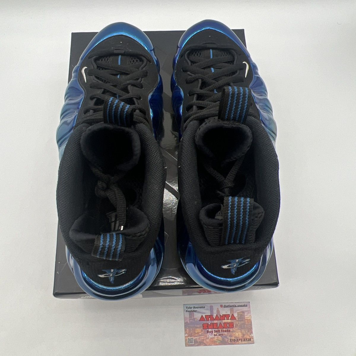 Nike Air Foamposite one blue mirror Size US 11.5 / EU 44-45 - 6 Thumbnail
