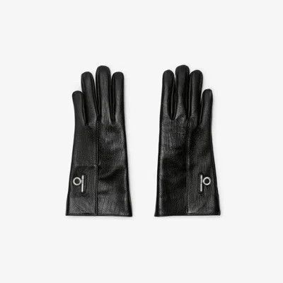 Burberry o1w1db10126 Size: 7 / Leather Gloves in Black Size ONE SIZE - 1 Preview