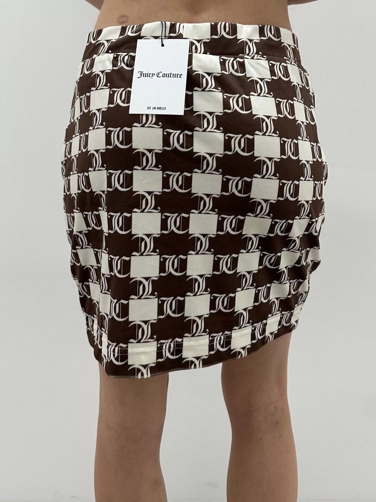Juicy Couture NEW Juicy Couture Monogram Velour Velvet Skirt Size 30" / US 8 / IT 44 - 4 Thumbnail