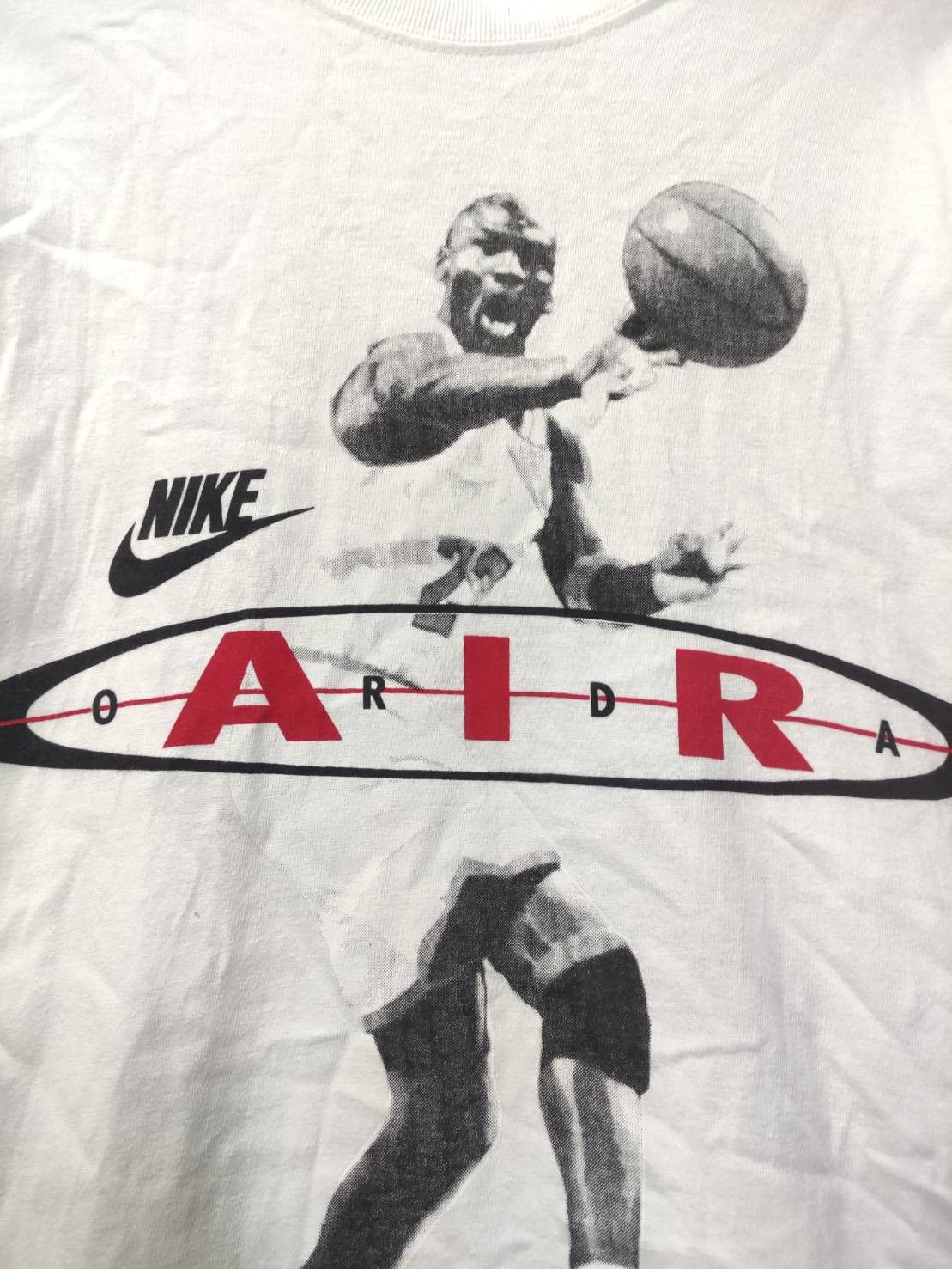 Nike Rare! Vtg 90's Nike Air Jordan " Surface 2 Air " T-Shirt Size US XL / EU 56 / 4 - 4 Thumbnail