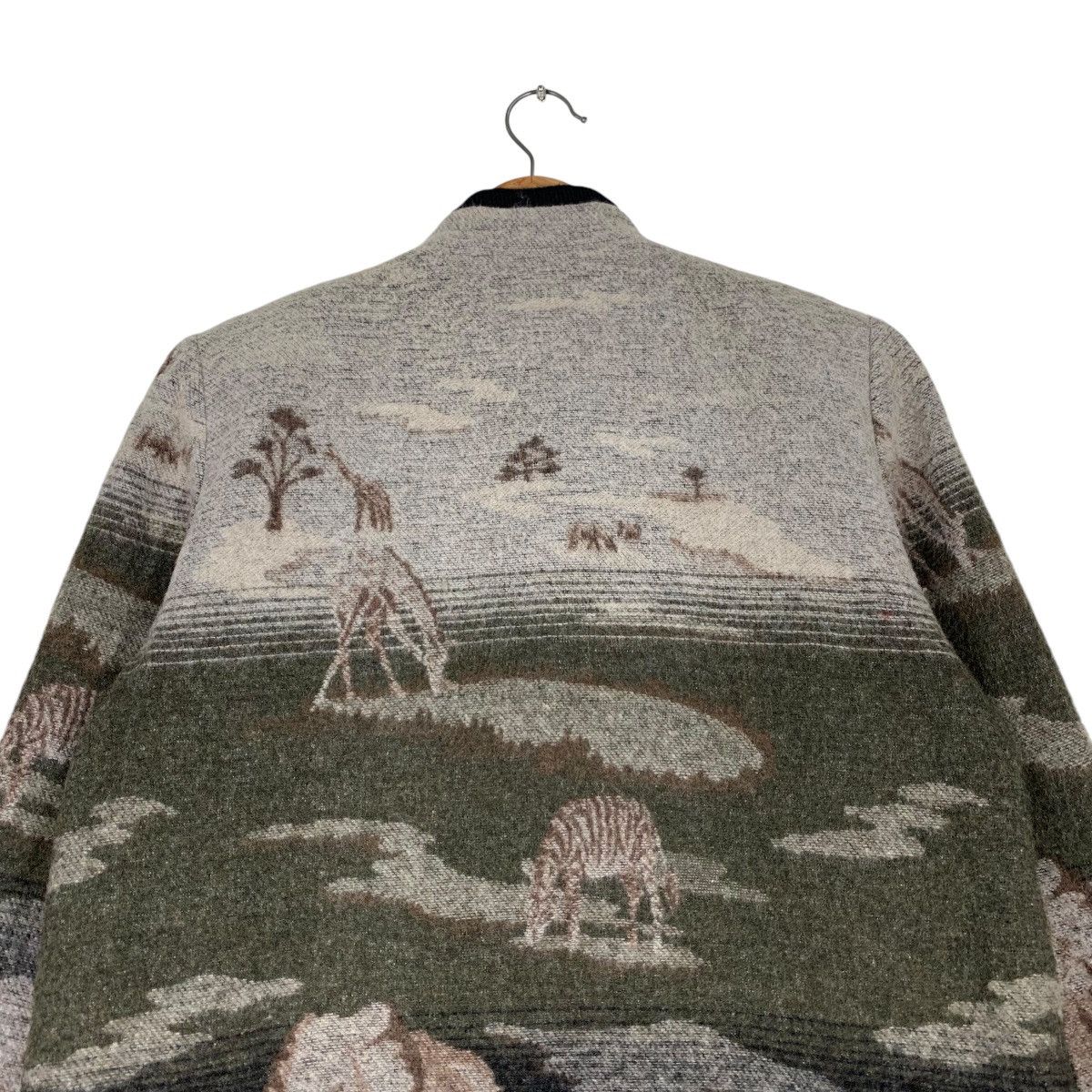 Vintage Vintage 90's Animal Graphic Print Wool Coat Jacket #1275-C57 Size US M / EU 48-50 / 2 - 8 Thumbnail