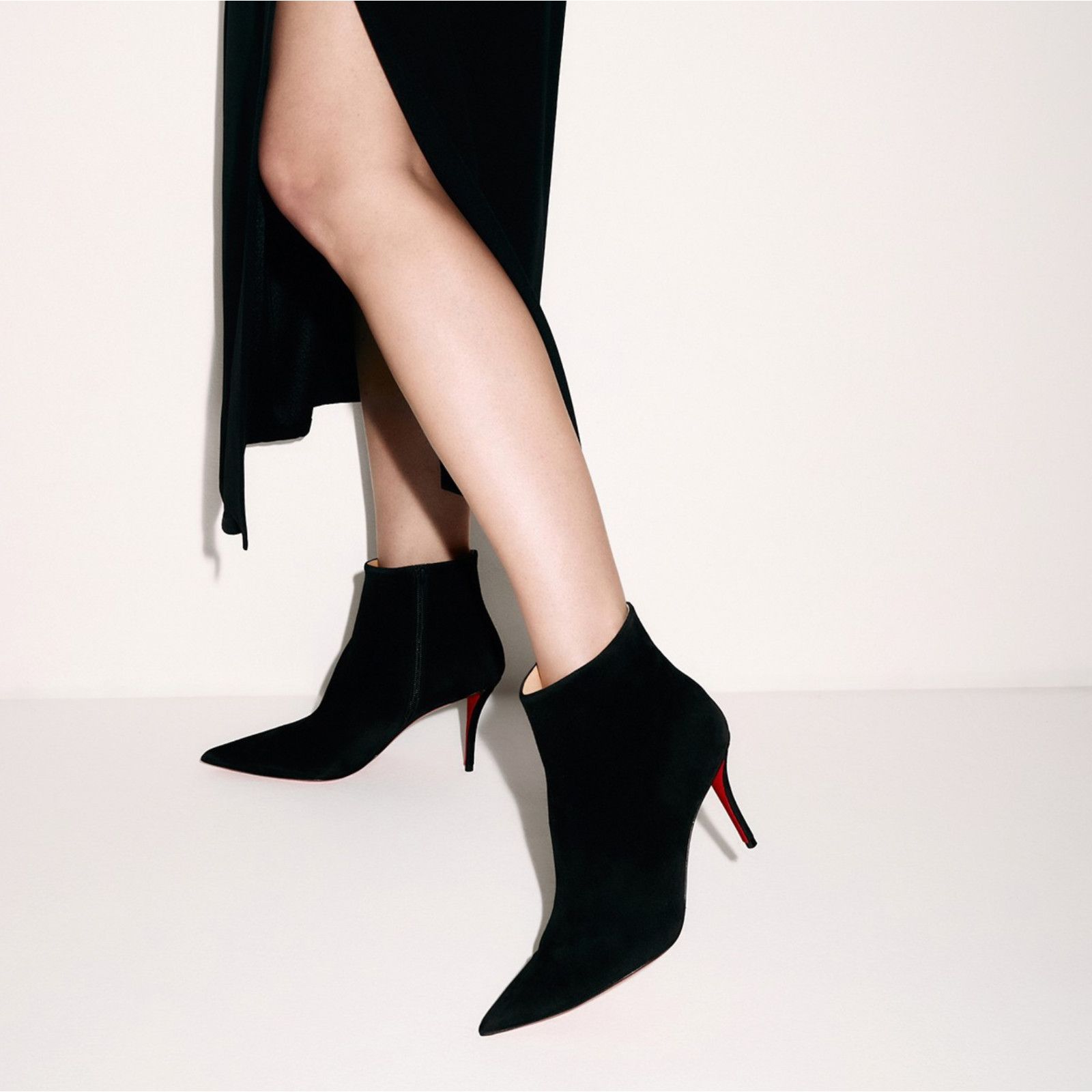 Christian Louboutin Christian Louboutin So Apostropha Booty 80 Black Suede Size US 7 / IT 37 - 3 Thumbnail