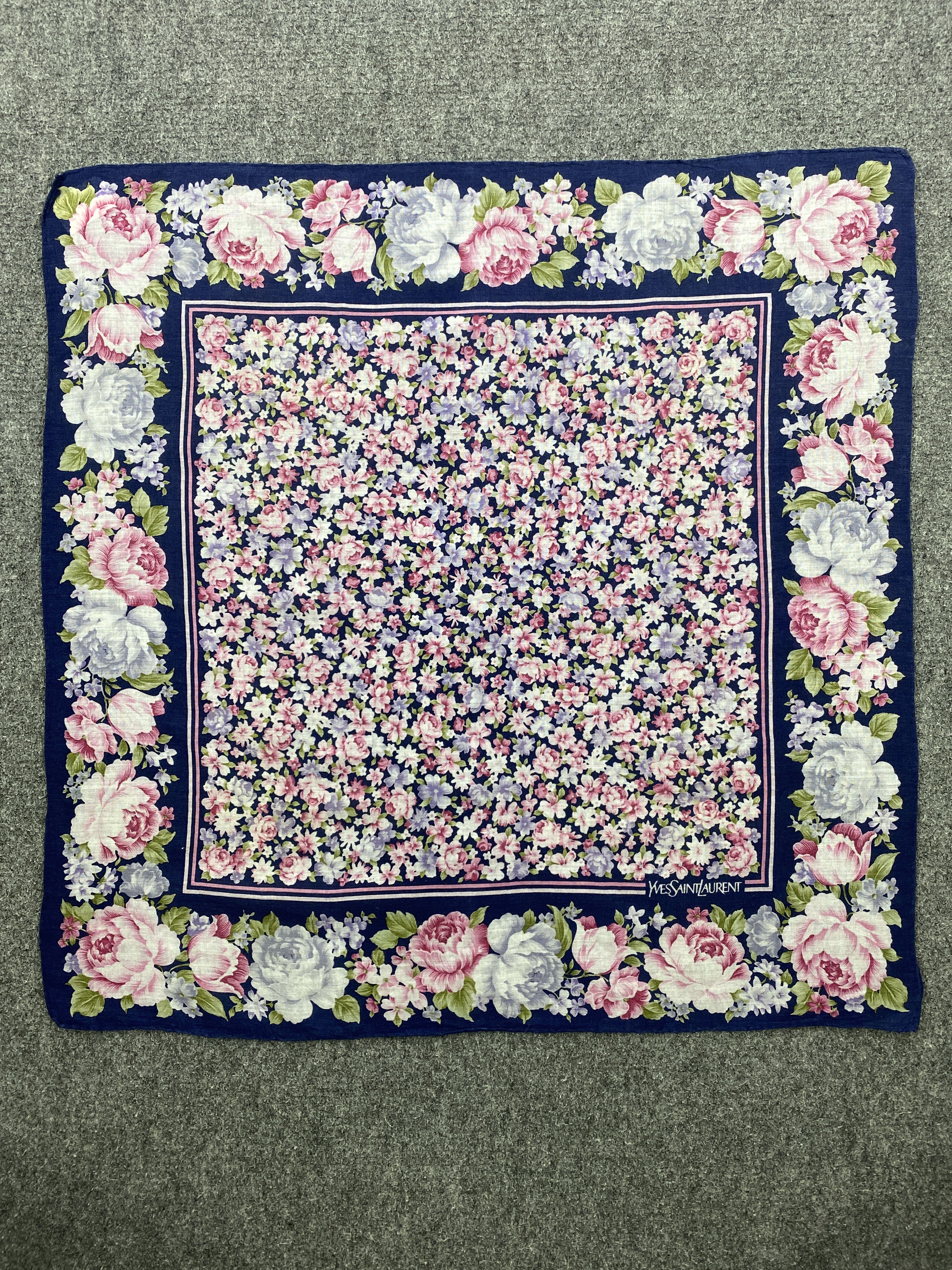 Yves Saint Laurent Yves Saint Laurent Handkerchief / Neckerchief HKC0764 Size ONE SIZE - 4 Thumbnail