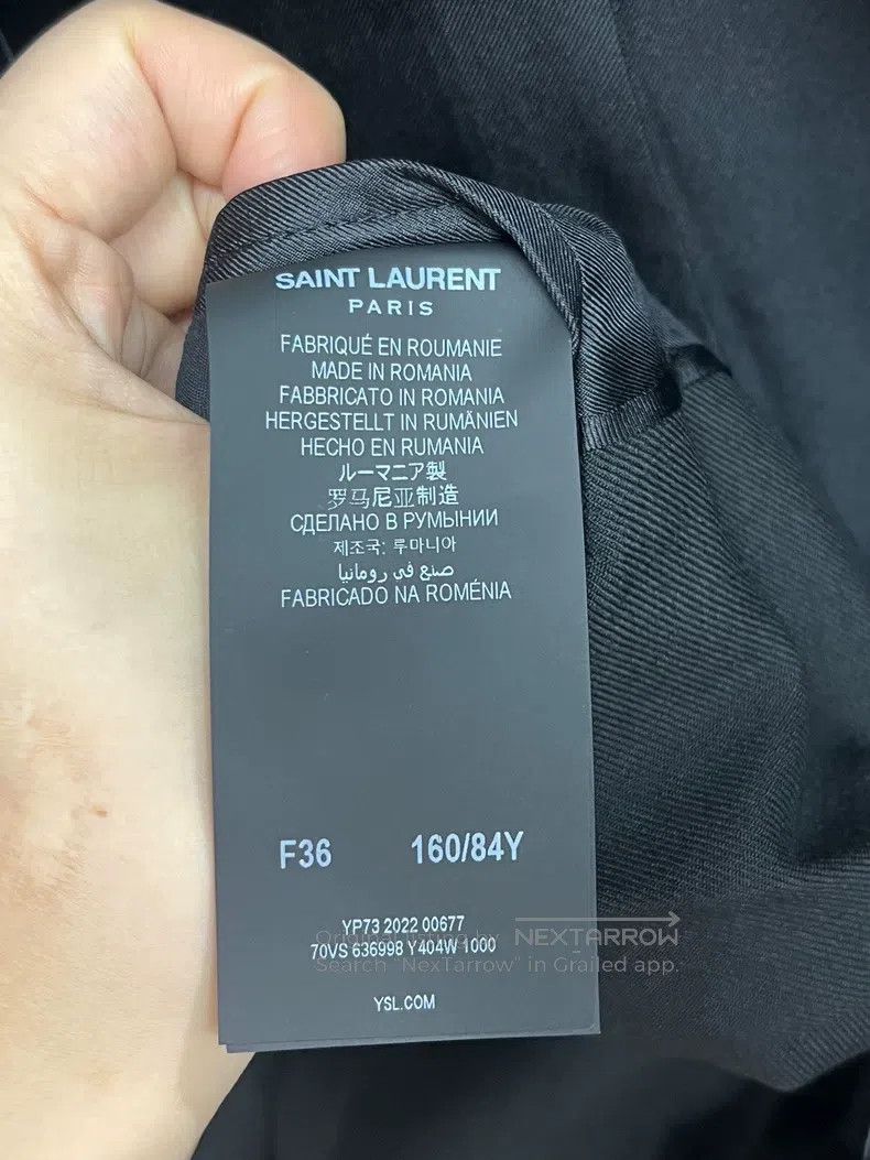 Saint Laurent Paris Saint Laurent Paris Pure Black Blazer Jacket Size XS / US 0-2 / IT 36-38 - 4 Thumbnail
