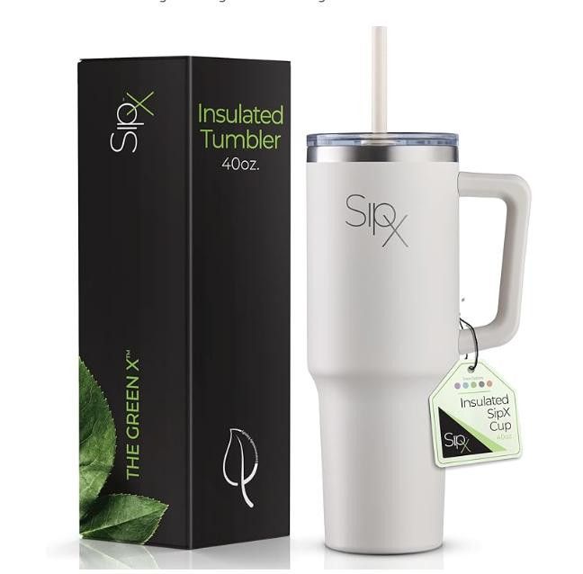 NBDN Nobrandedon Insulated Tumbler With Lid And Straw, 40oz. Handle Cold 12hr Size ONE SIZE - 1 Thumbnail