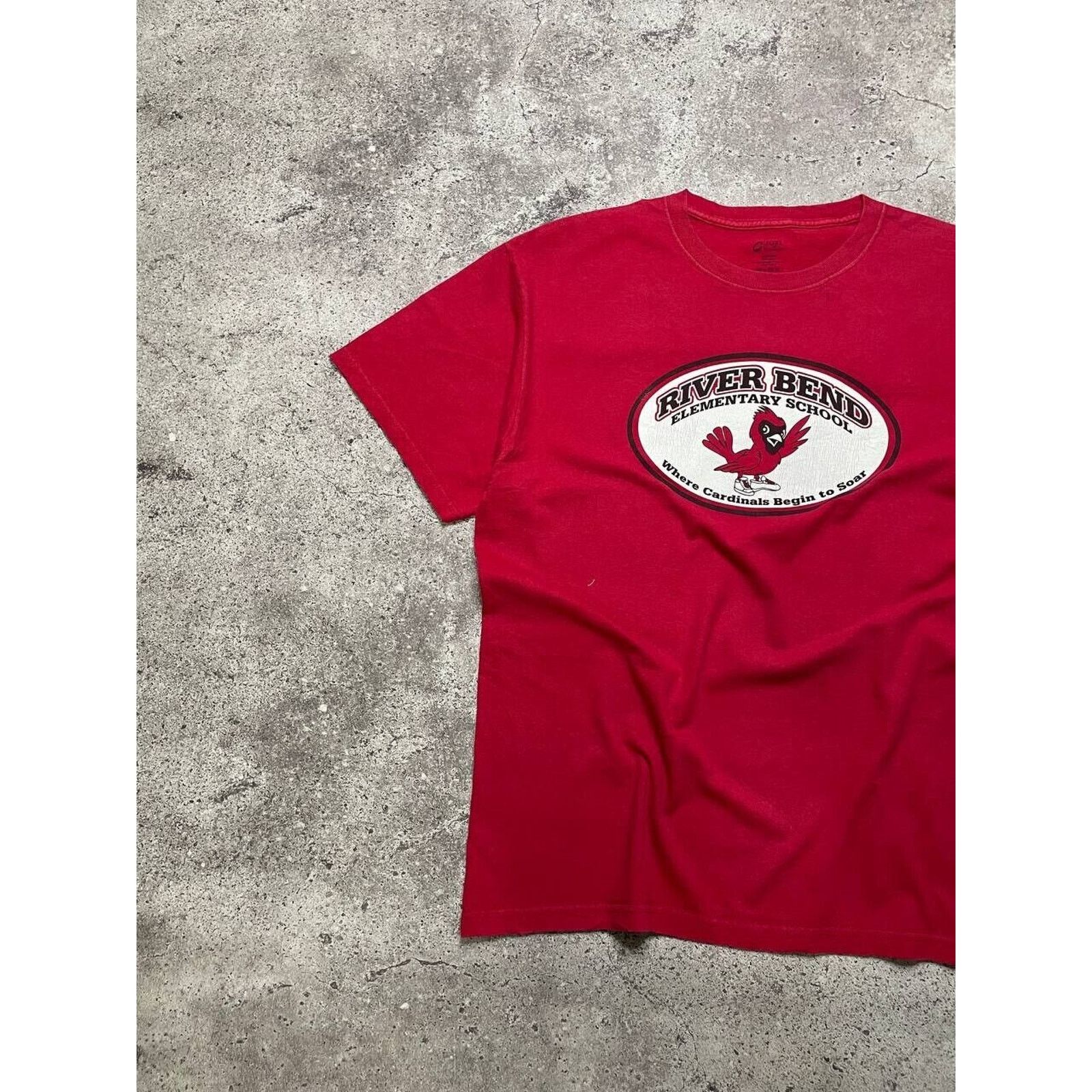 Port & Company × Vintage Vintage River Bend Elementary School T-Shirt Port & Company Size US L / EU 52-54 / 3 - 2 Thumbnail