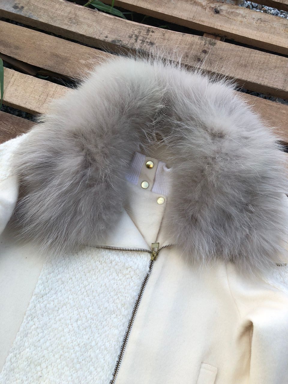Other Queens Court Wool Fur Jacket Size S / US 4 / IT 40 - 6 Thumbnail