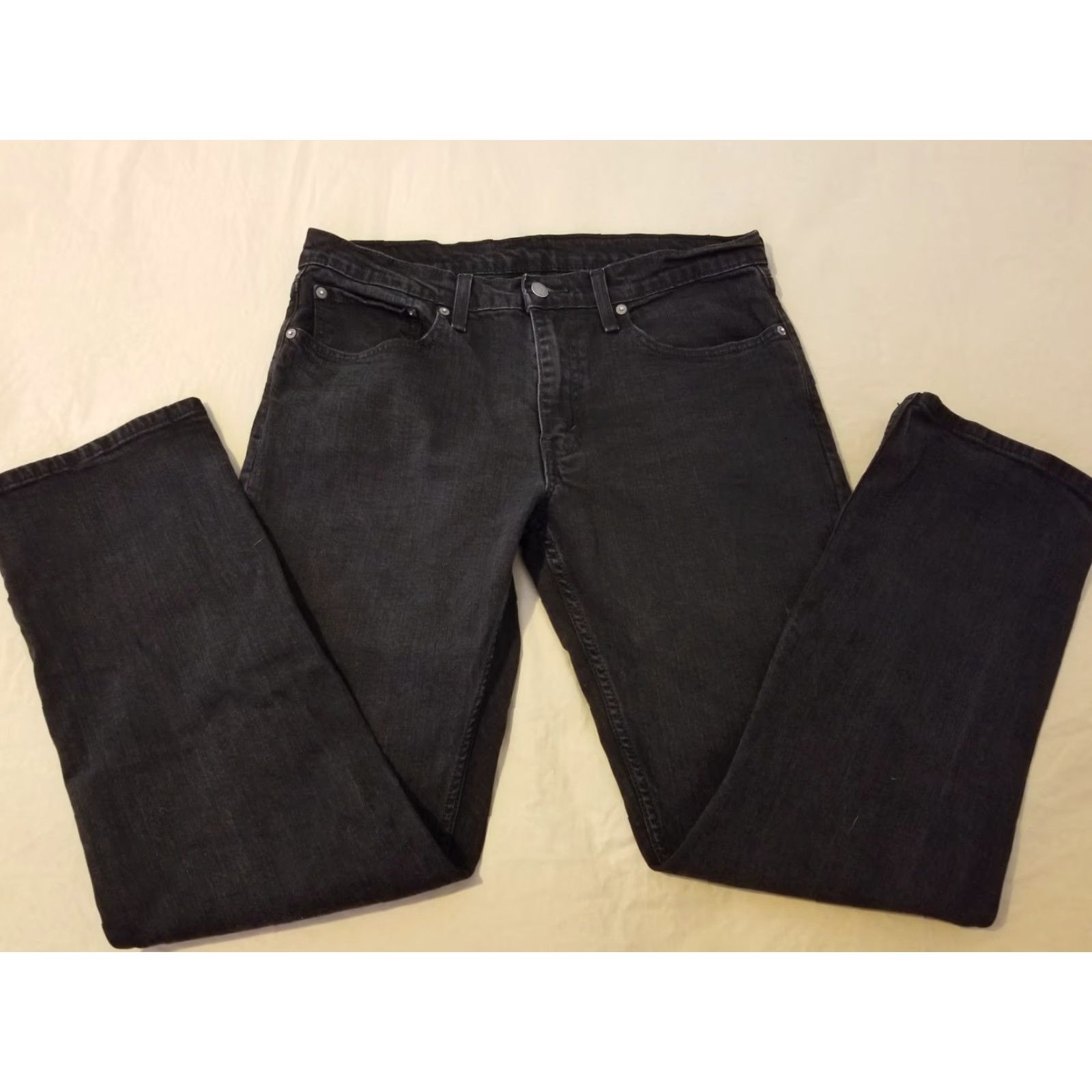 Levi's Levi's 559 Jeans Mens 33x32 34x30 Black Relaxed Straight Denim Stretch Pockets 5-Pocket Design Regular Inseam 32 Vintage No Size US 33 - 3 Thumbnail