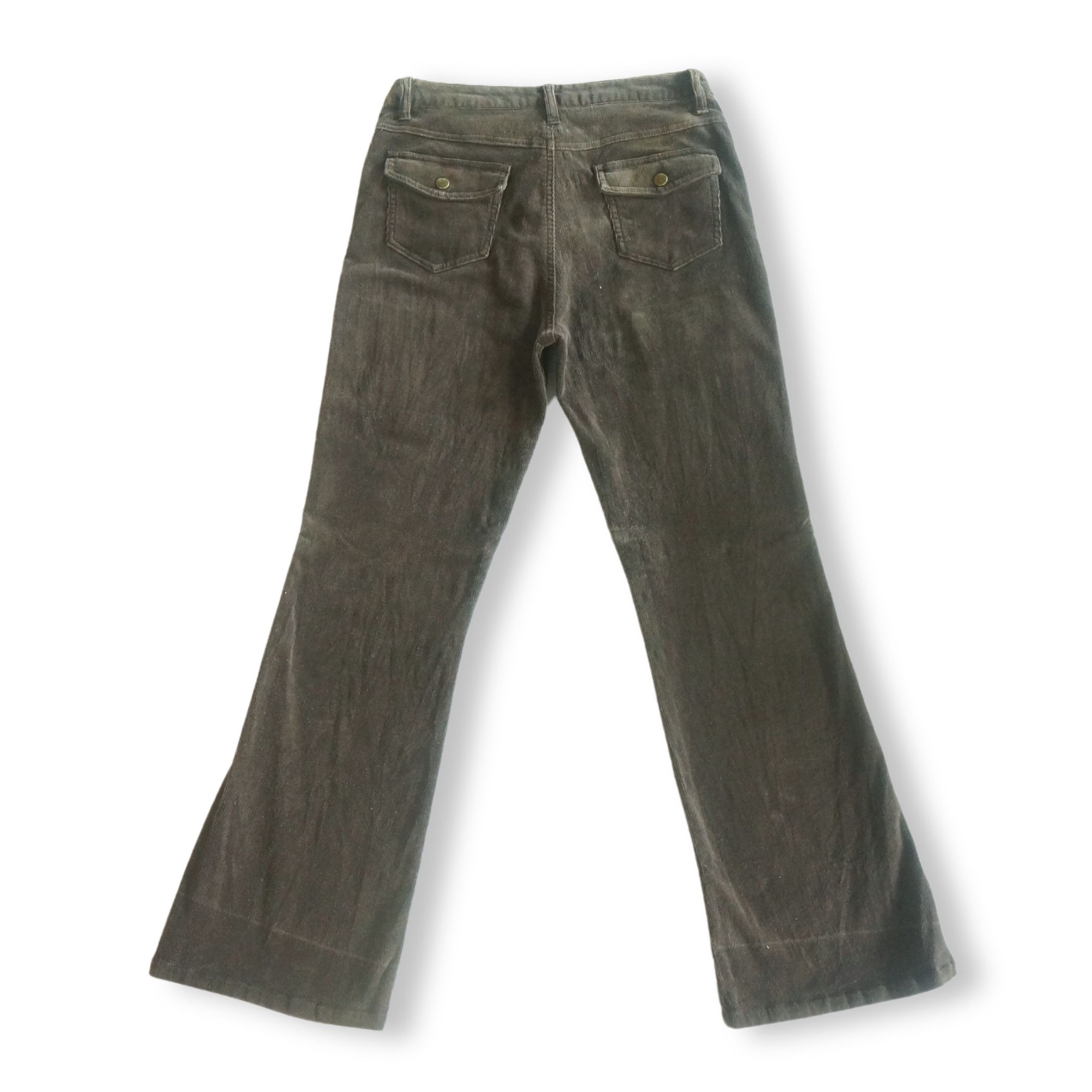 Japanese Brand Dark Brown Multi Pockets Corduroy Pants Size 27" / US 4 / IT 40 - 2 Thumbnail