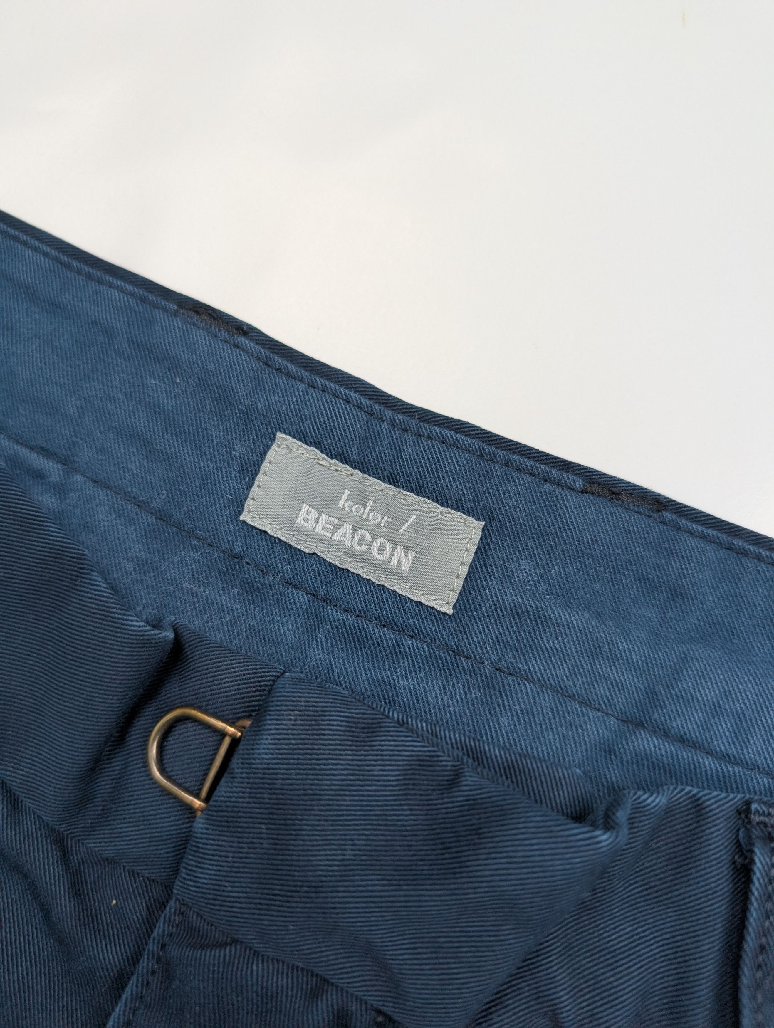 Kolor Kolor Beacon Blue Cotton Straight Leg Pants Size US 32 / EU 48 - 3 Thumbnail