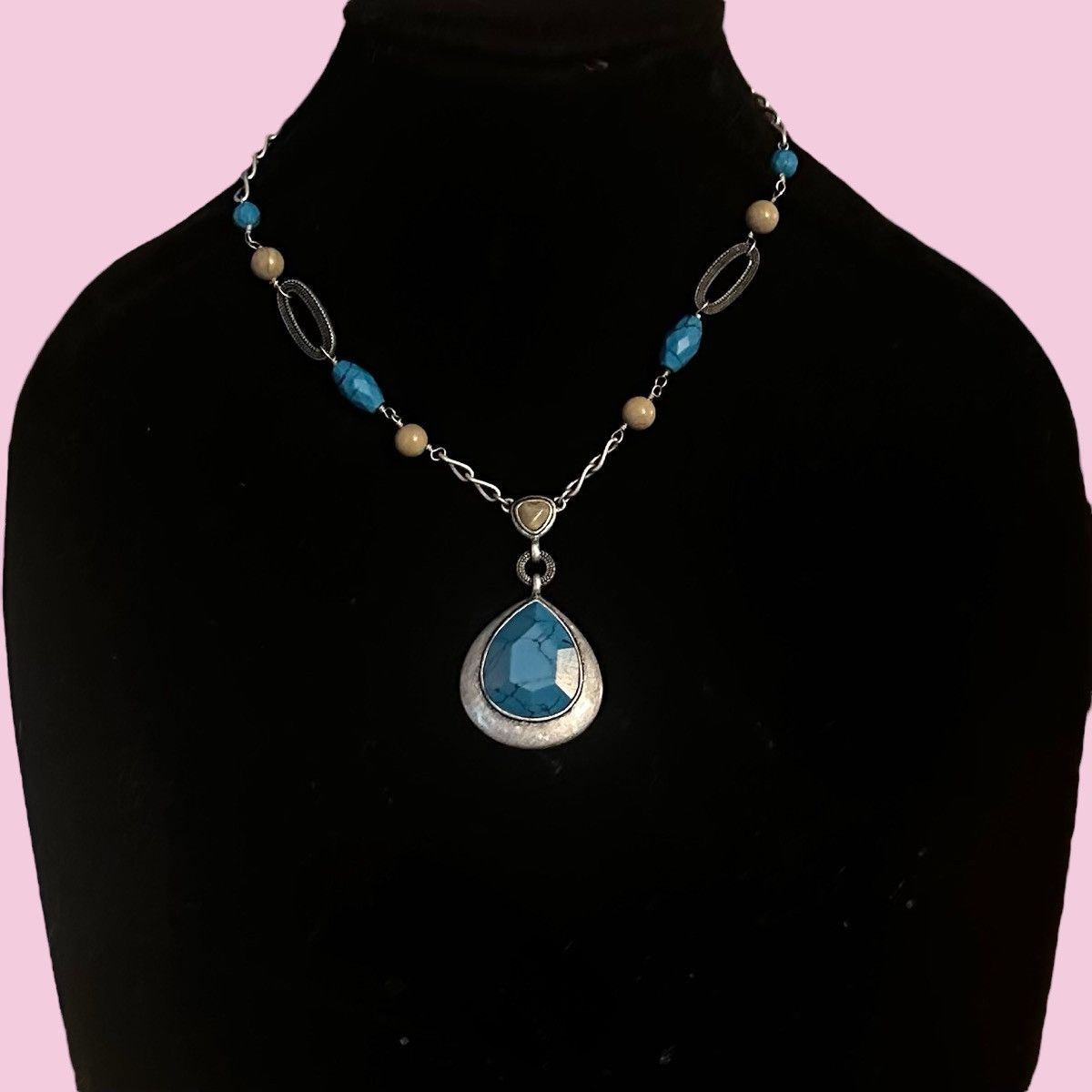 Other Lia Sophia Oasis station turquoise teardrop pendant necklace Size ONE SIZE - 1 Thumbnail