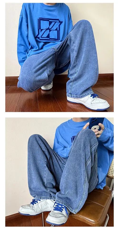 Jean Kamachi x Nanae Blue Color Straight Denim Baggy Pant Size US 32 / EU 48 - 6 Thumbnail