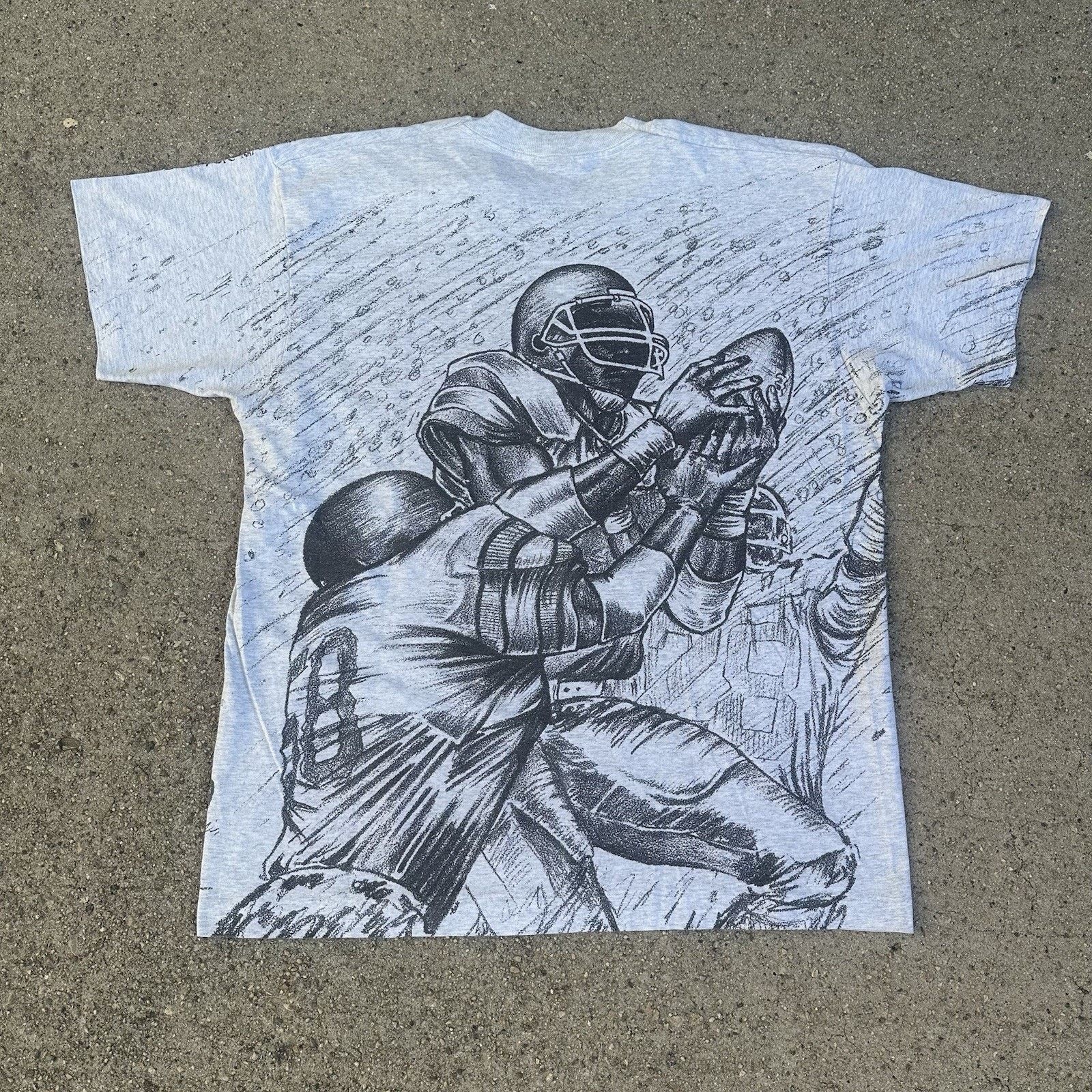 NCAA × Vintage Vintage 90s USC Trojans Football AOP All Over Print T-Shirt Size US XL / EU 56 / 4 - 2 Thumbnail