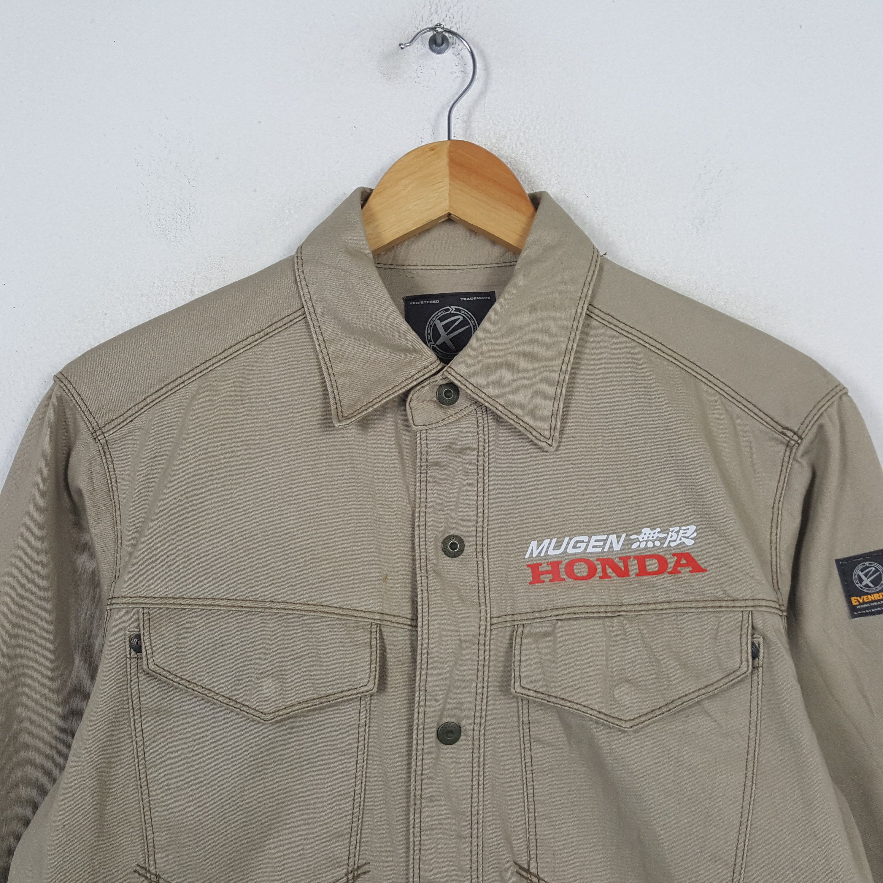 Japanese Brand × Vintage Vintage MUGEN HONDA Racing Team Custom Shirt Jacket C289N8 Size US S / EU 44-46 / 1 - 4 Thumbnail