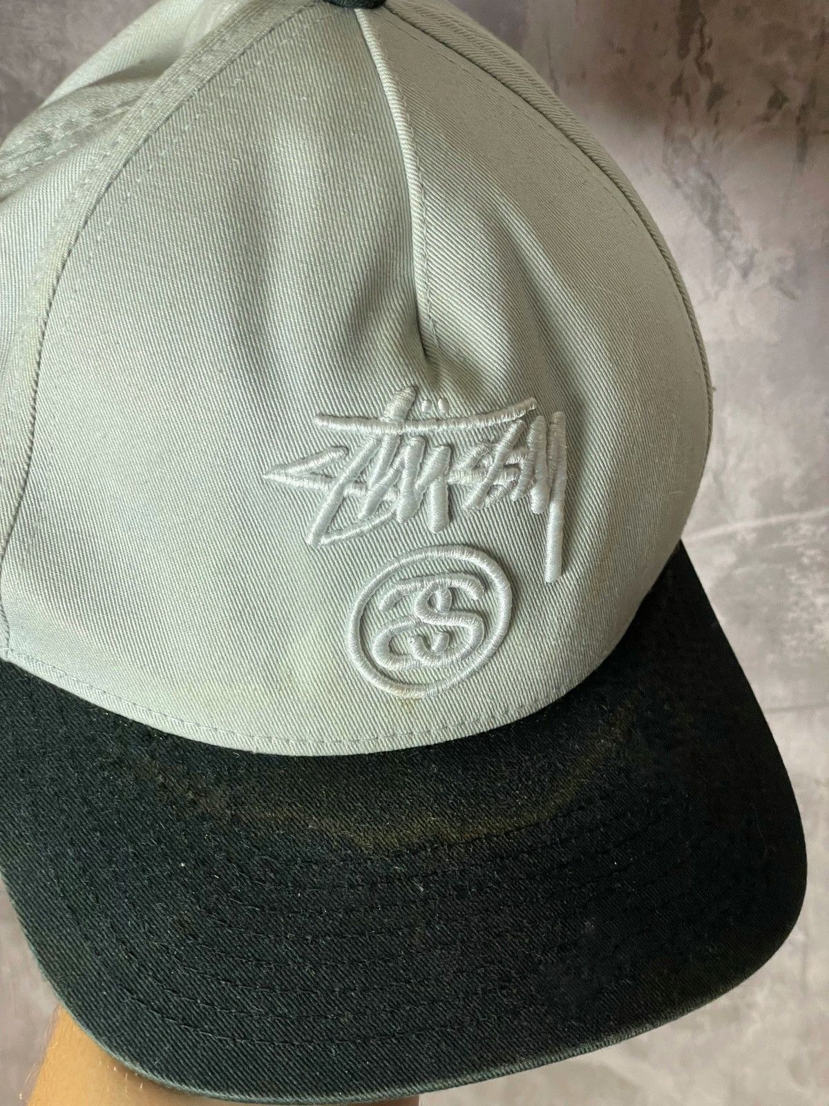 Japanese Brand × Stussy × Vintage 🔥Blue Vintage Stussy Sun-Faded distressed Snapback cap hat Size ONE SIZE - 2 Thumbnail