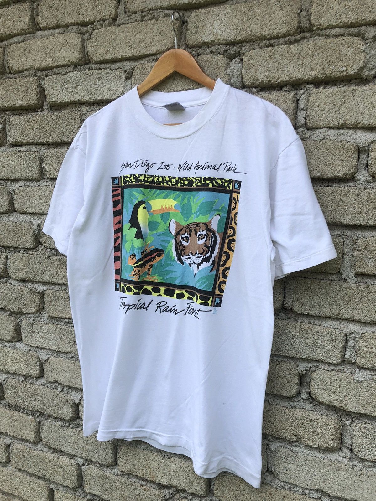 The Mountain Vintage 80s 90s San Diego Zoo Wild Animal Park Art Tshirt Size US L / EU 52-54 / 3 - 3 Thumbnail