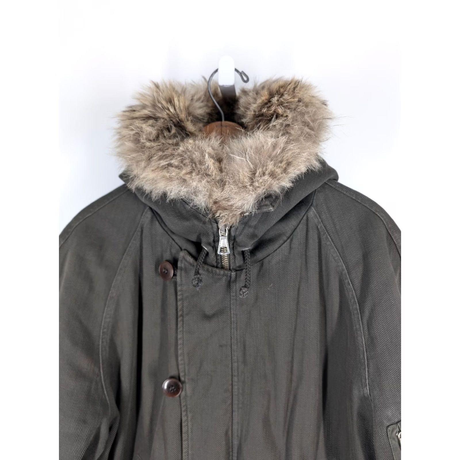 Maison Margiela VINTAGE Maison Margiela N-3B Parka Jacket Mens Green Olive Wool? Wait - correct: Cotton Twill N-3B Parka Olive Green Jacket Mens Size US S / EU 44-46 / 1 - 3 Thumbnail