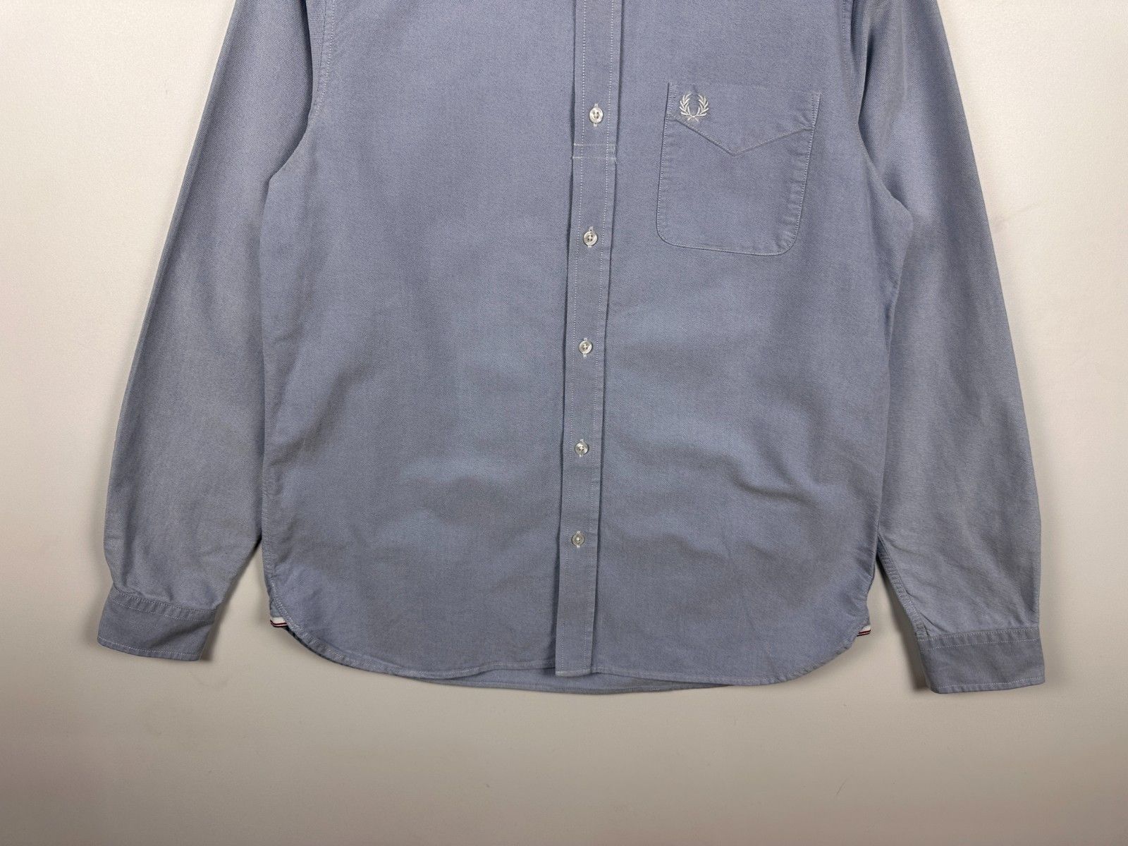 Fred Perry Fred Perry Long Sleeve Oxford Shirt Light Smoke Blue Size L Size US L / EU 52-54 / 3 - 4 Thumbnail