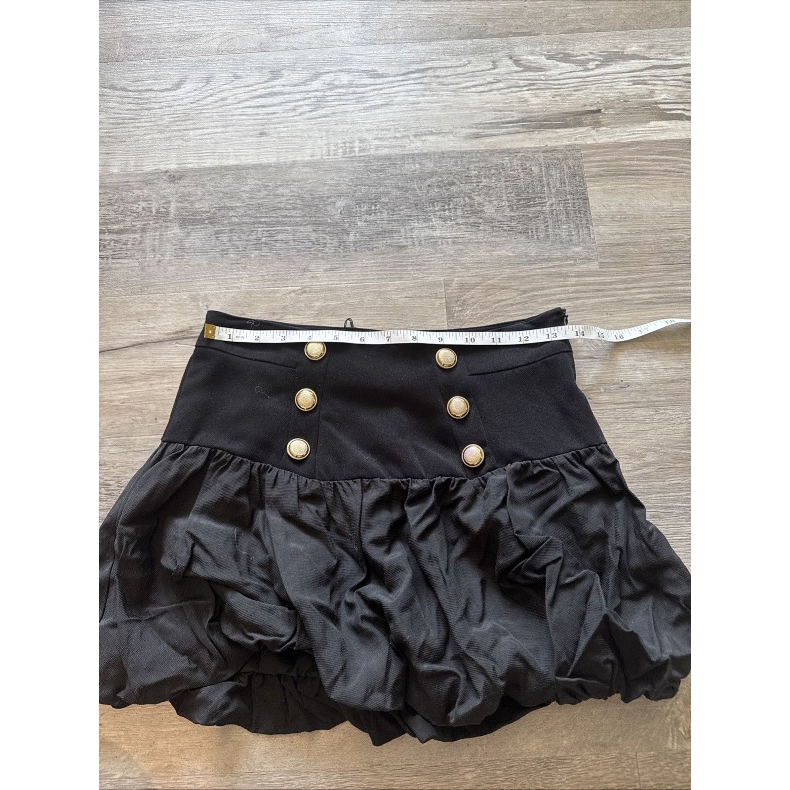 Zara Zara Black Ballon Skirt With Gold Buttons Size S Brand New Size 26" / US 2 / IT 38 - 3 Thumbnail