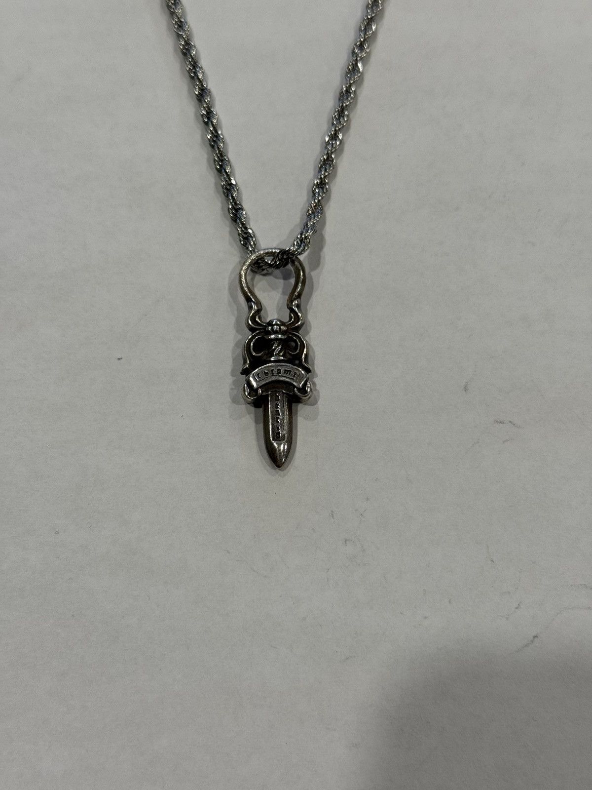 Chrome Hearts Chrome Hearts Dagger Pendant Silver Rope Chain Necklace 925 Size ONE SIZE - 9 Thumbnail