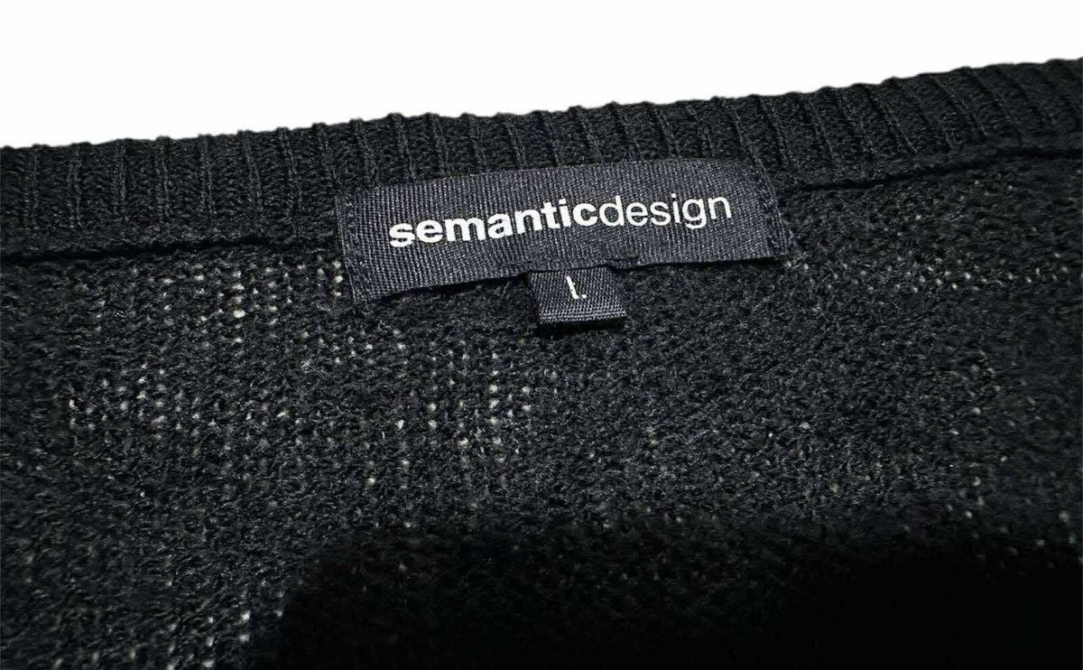 Japanese Brand 🔥Y2K Vintage Semantic Designs Striped Mohair Knit Sweater Size US L / EU 52-54 / 3 - 8 Thumbnail
