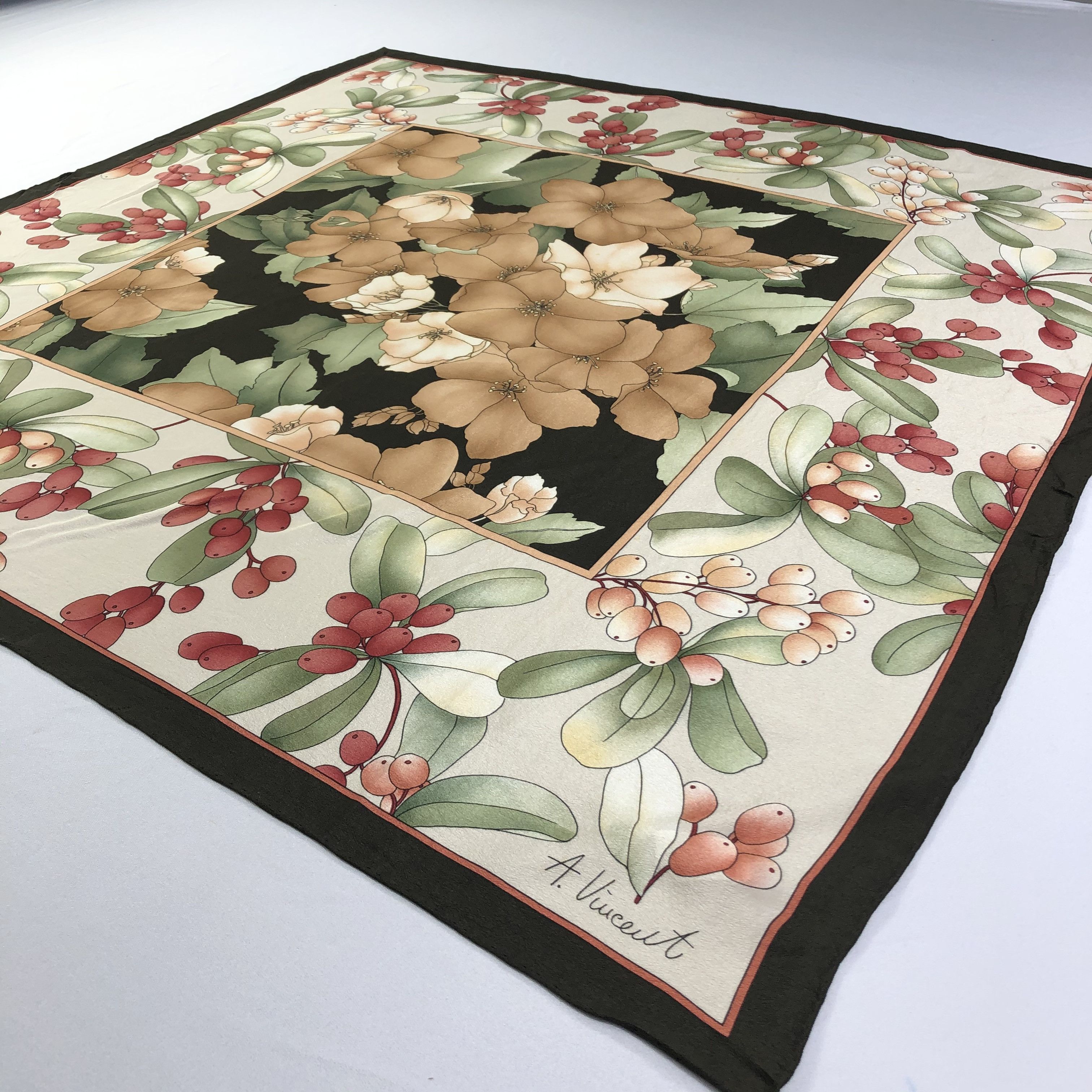 Vintage Vintage Silk Scarf Size ONE SIZE - 3 Thumbnail