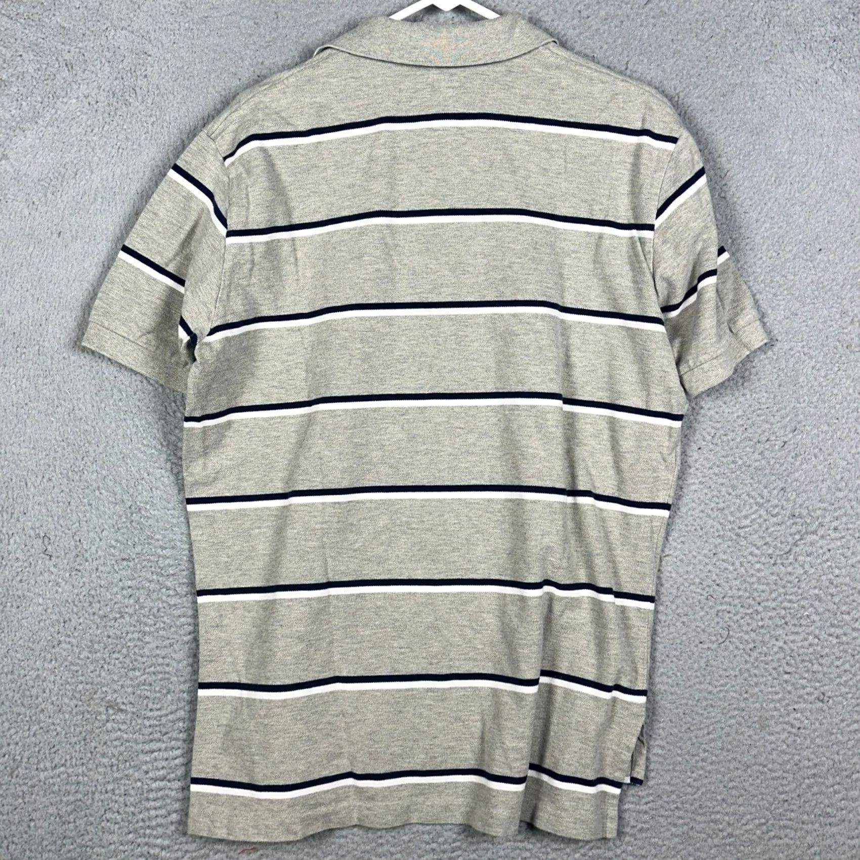 Polo Ralph Lauren Ralph Lauren Polo Shirt Mens Large Gray Striped Polo with Green Pony Embroidery EUC Short Sleeve Shirt Baseball Style? Size US L / EU 52-54 / 3 - 2 Thumbnail