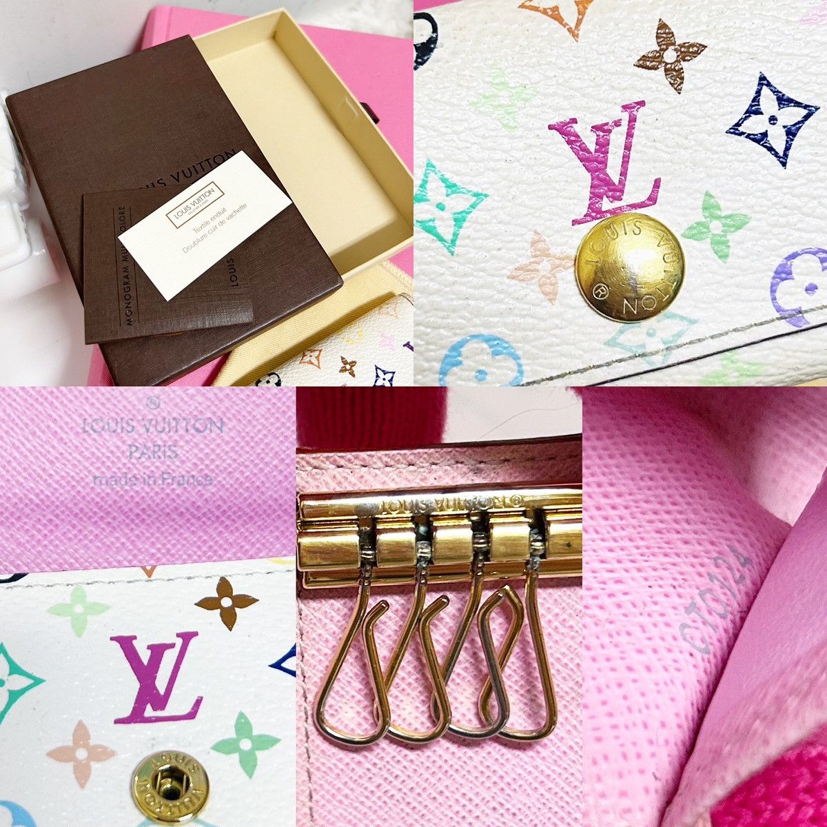 Louis Vuitton Authentic Louis Vuitton Limited Ed. Multicolor 4 Key Holder Size ONE SIZE - 11 Thumbnail
