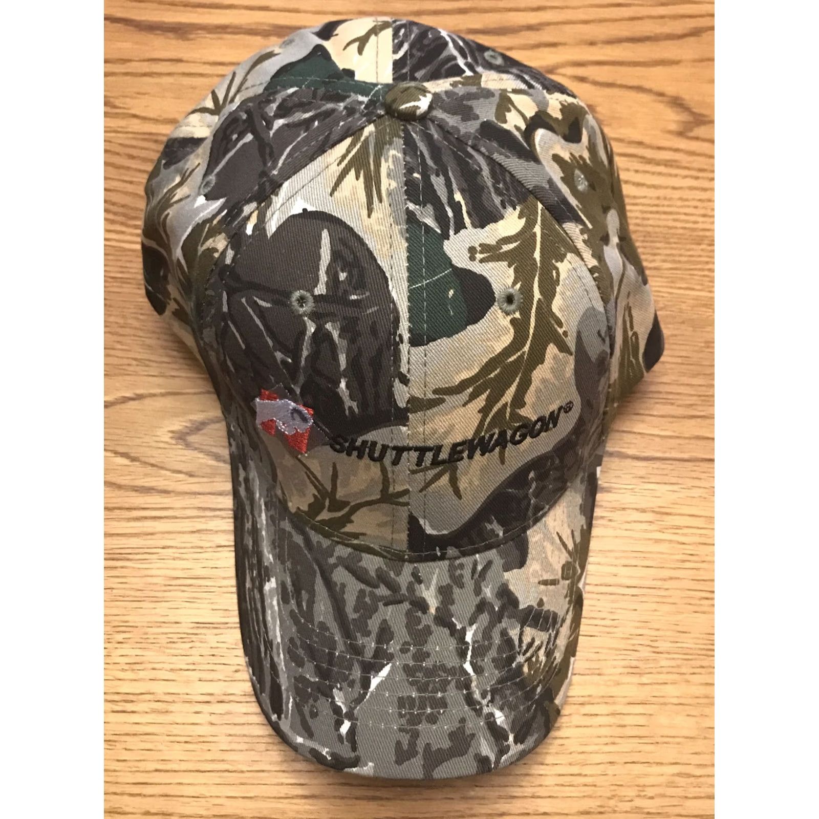 Logo 7 Mountain Lakes Inc. Camo Baseball Cap Hat Embroidered Logo Adjustable Brown Size ONE SIZE - 2 Thumbnail