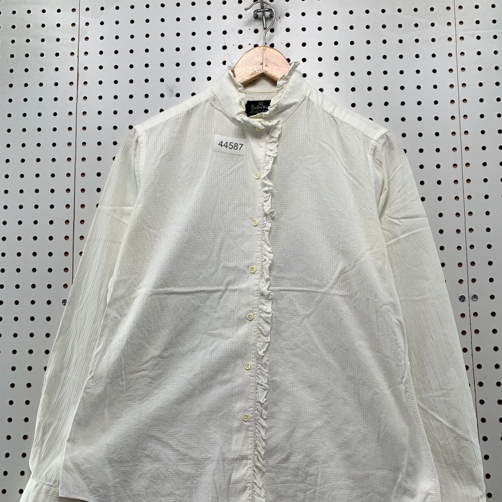 Countess Mara VINTAGE Countess Mara Blouse Womens L White Long Sleeve Ruffle Trim 60s 70s Regular Size: L Womens Men? (No, avoid extra) Size L / US 10 / IT 46 - 2 Thumbnail