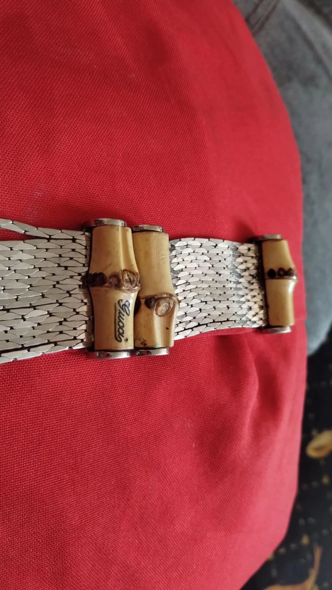 Gucci × Vintage Gucci silver bracelet with bamboo Size ONE SIZE - 5 Thumbnail
