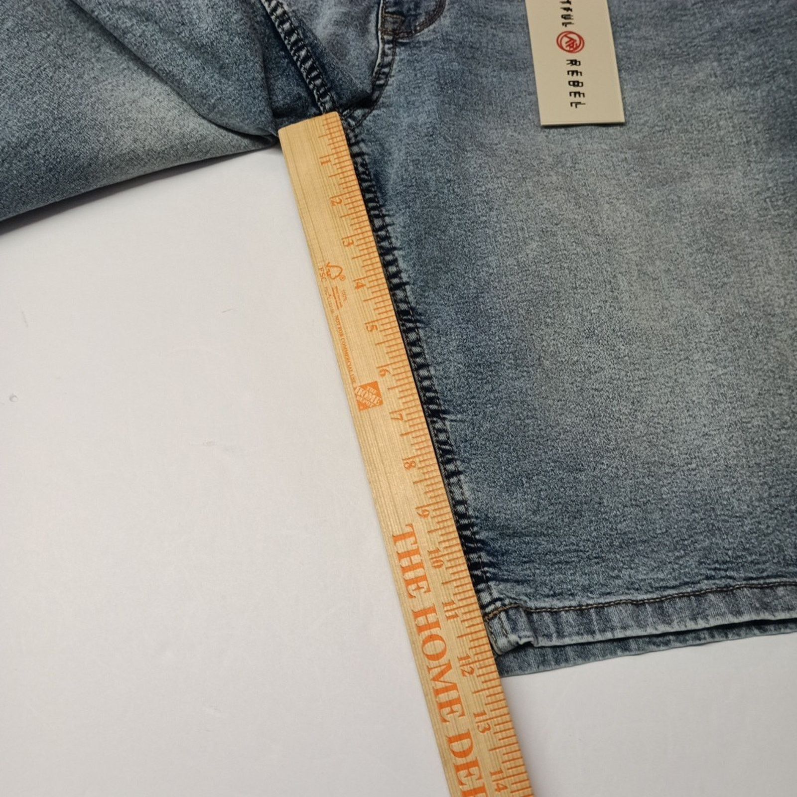 Other Artful Rebel Jean Shorts Men's 36 Denim Blue Slim Fit NWT Size US 36 / EU 52 - 2 Thumbnail